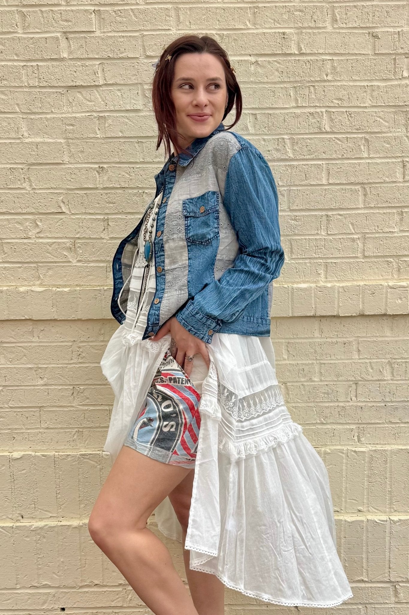 Cowgirl Chic Button Down Jacket Top - ivyandlavyboutique Young Threads