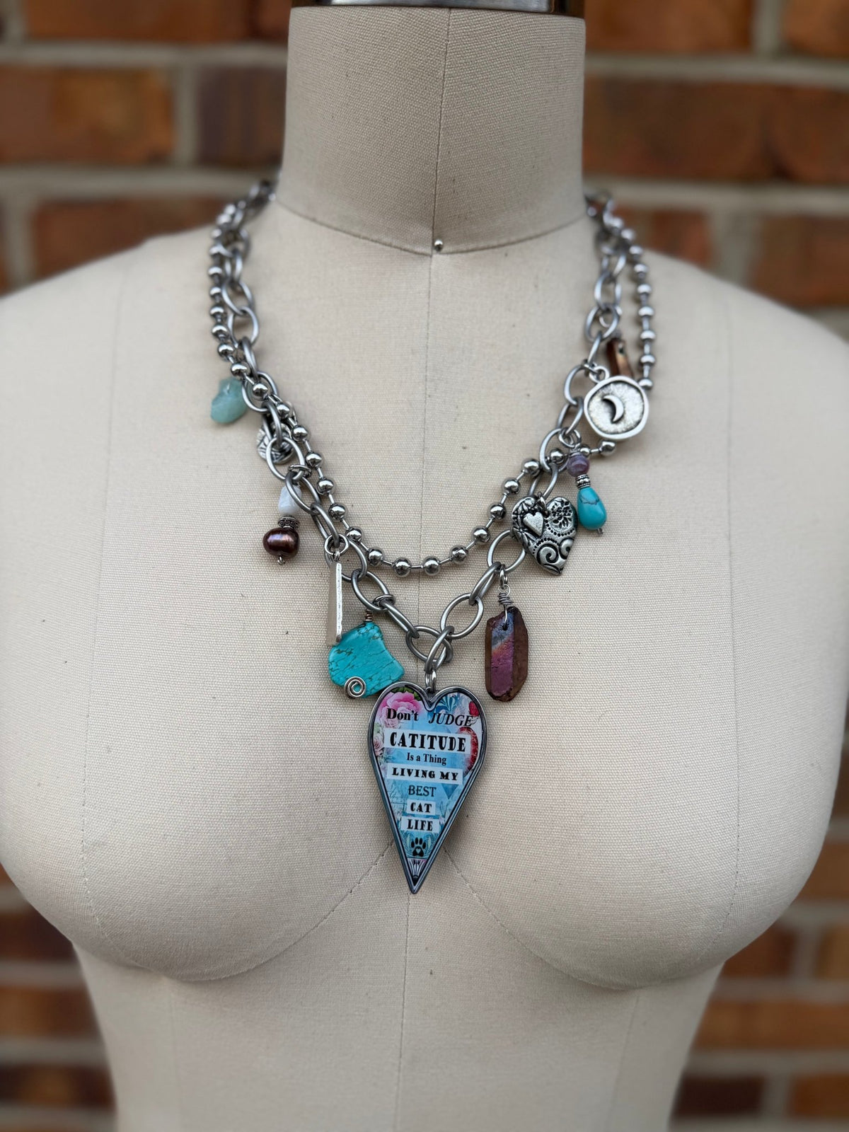 Crazy Cat Lady Charm Necklace - Boho Wanderlust Boutique Spirit Lala
