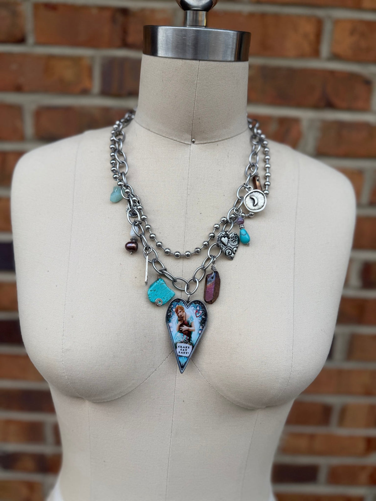 Crazy Cat Lady Charm Necklace - Boho Wanderlust Boutique Spirit Lala