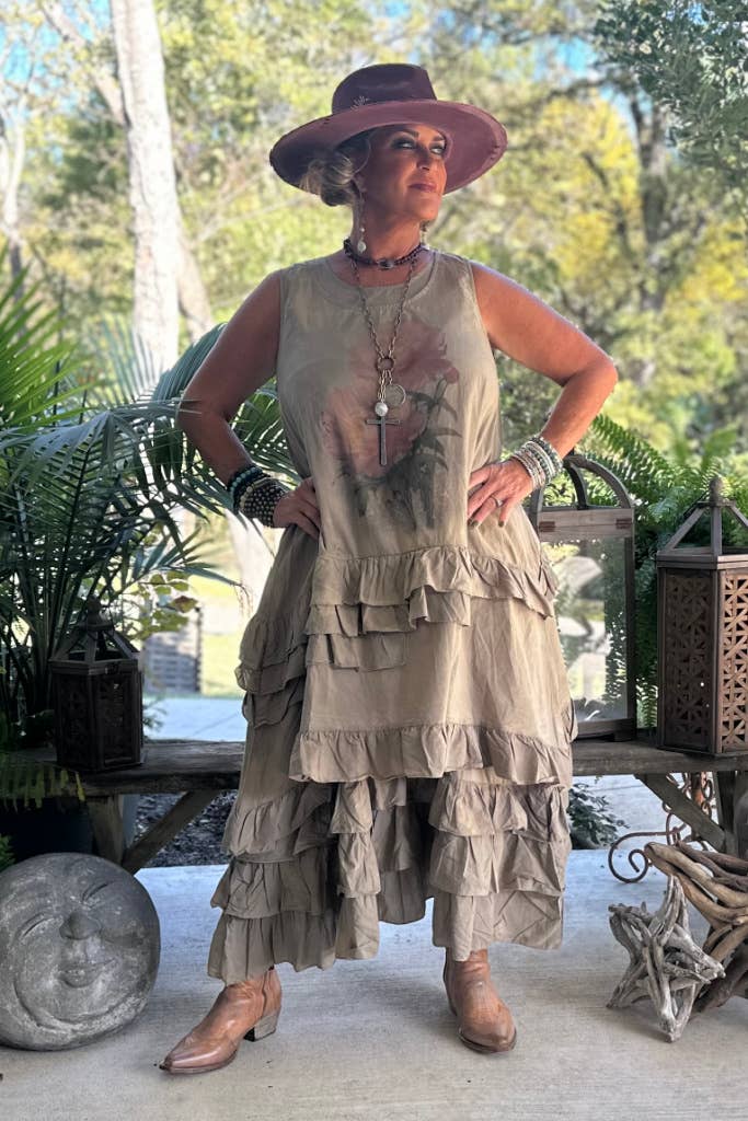 Create Change Dress & Overlay - Vintage Olive - ivyandlavyboutique Jaded Gypsy