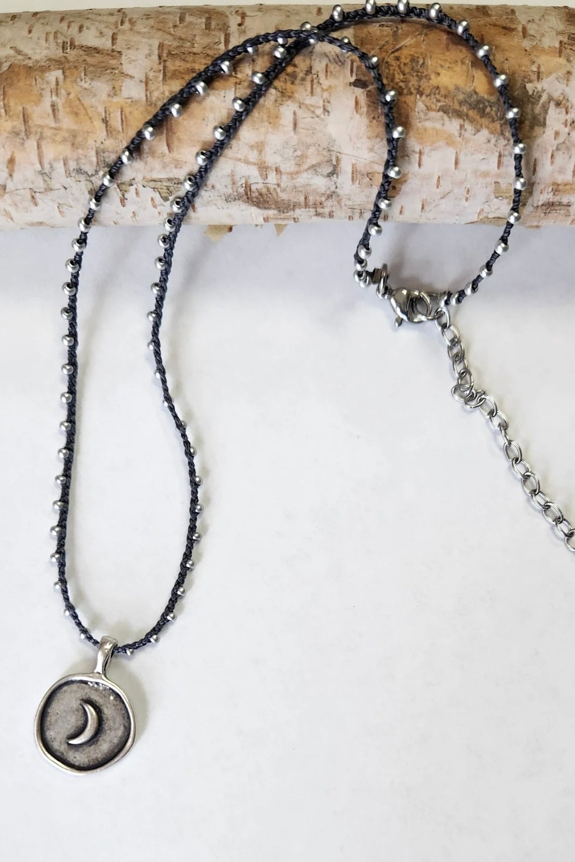 Crochet Moon Charm Necklace - ivyandlavyboutique Spirit Lala