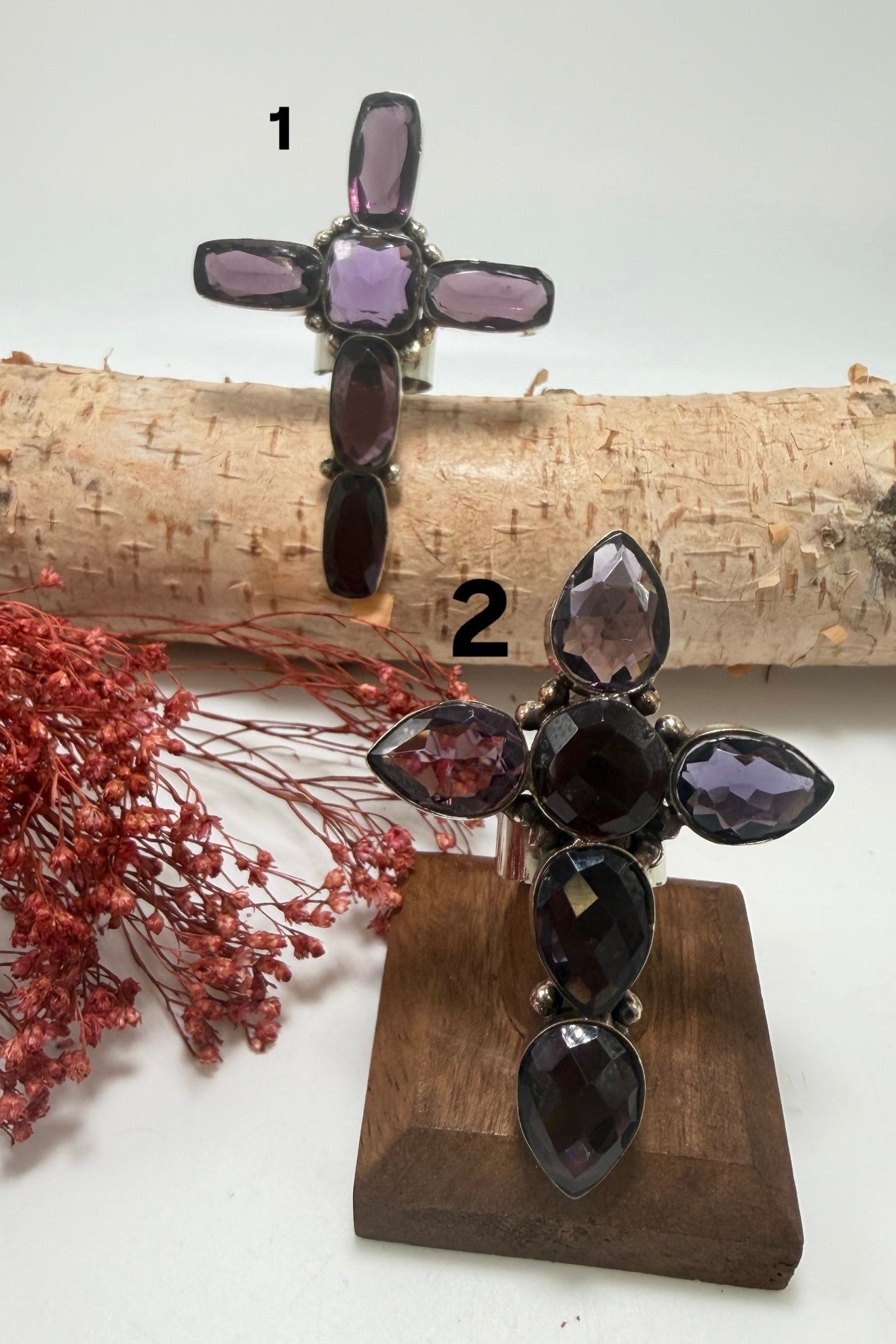 Cross in Purple Ring - ivyandlavyboutique ivyandlavyboutique