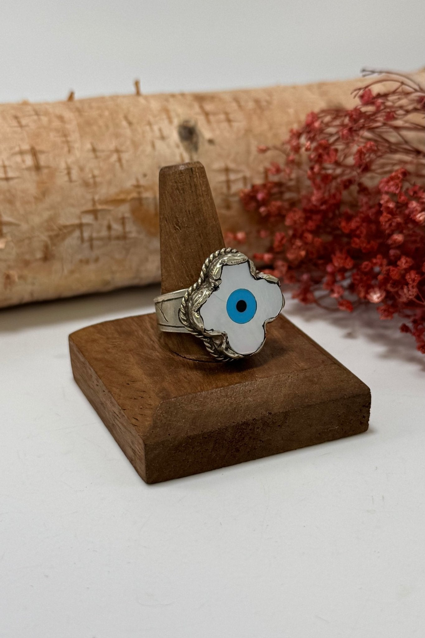 Crossed up Evil Eye Ring - ivyandlavyboutique ivyandlavyboutique