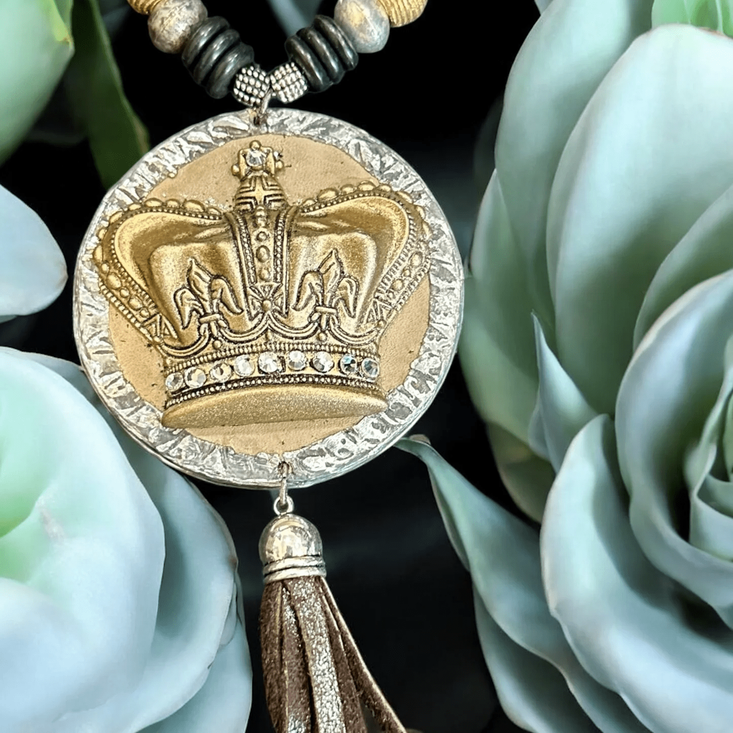 Crown Me Tassel Necklace - ivyandlavyboutique A Rare Bird Shop