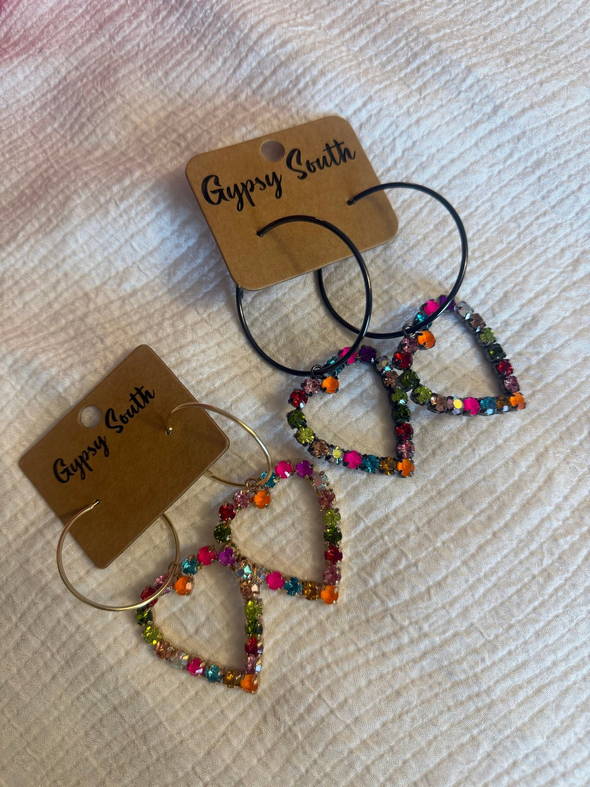 Crystal Heart Earring Gypsy South Jewelry 5 - Boho Wanderlust Boutique Boho Wanderlust Boutique