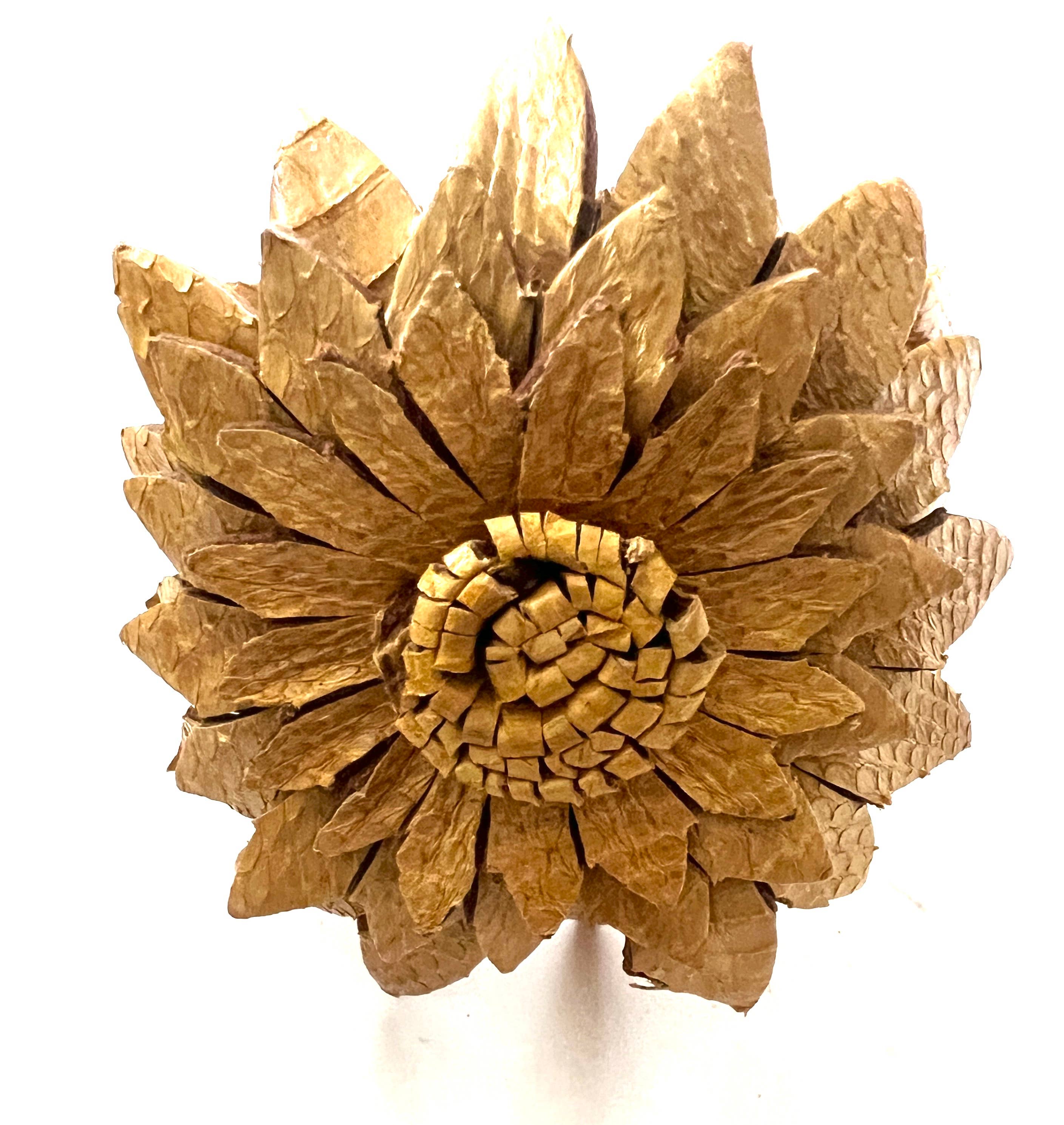 River Snake flower cuff adjustable Vintage Yellow