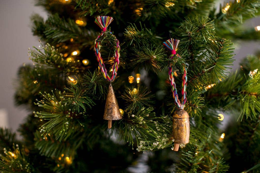 Rainbow Twist Multicolor Cone Bell Wind Chime - Handmade