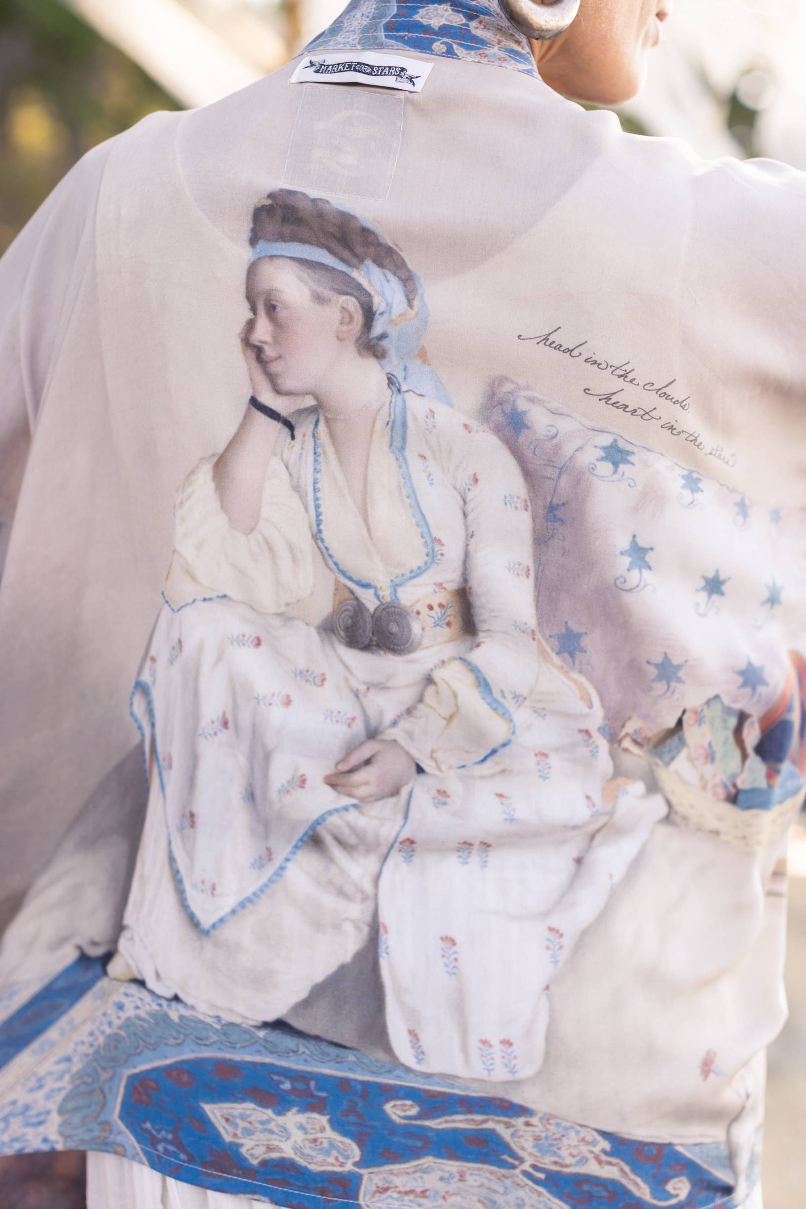 Head In The Clouds Pixie Duster Cropped Kimono w/ Stars