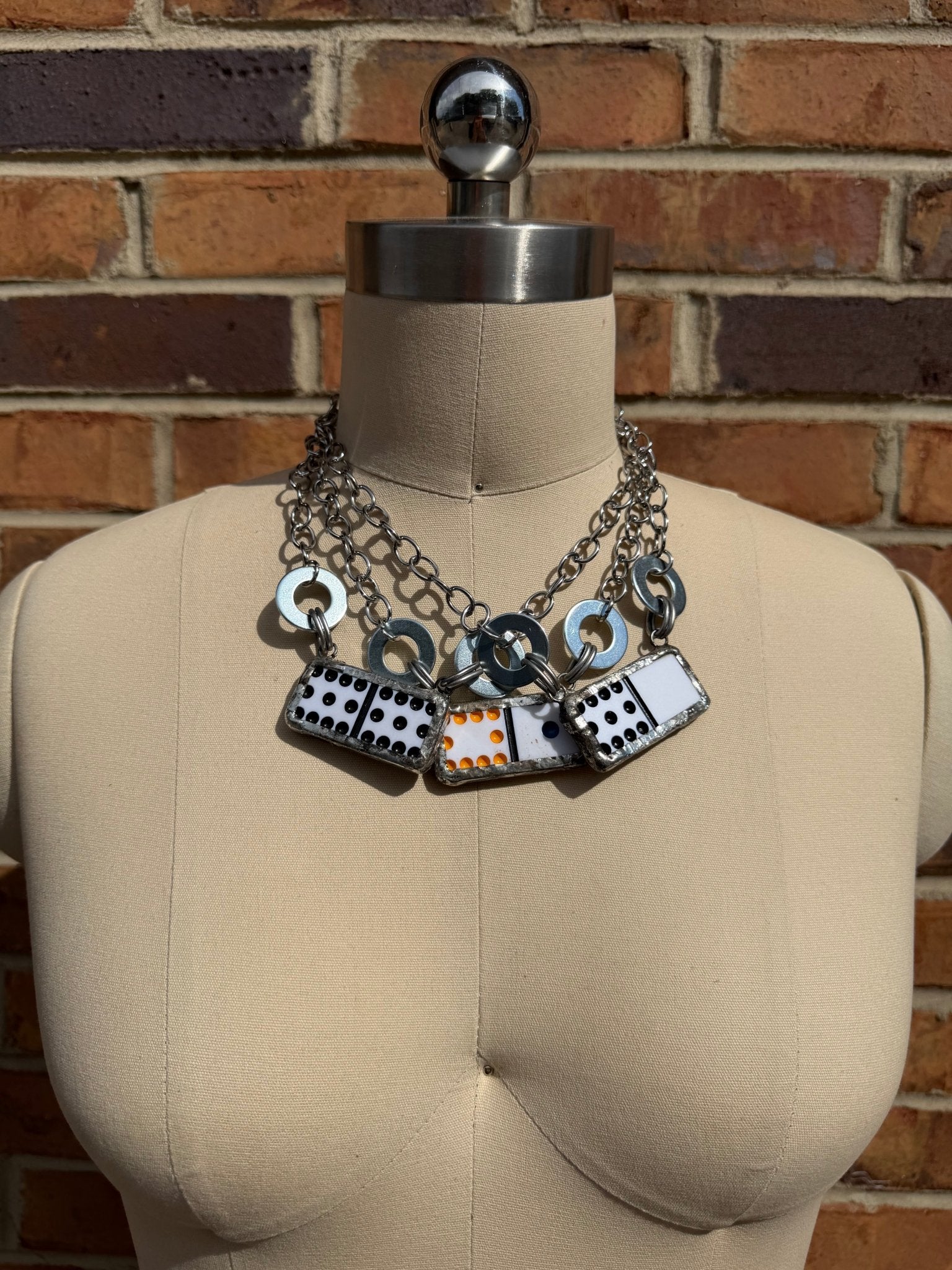 Domino Necklace - Plain Back Stainless - ivyandlavyboutique ivyandlavyboutique