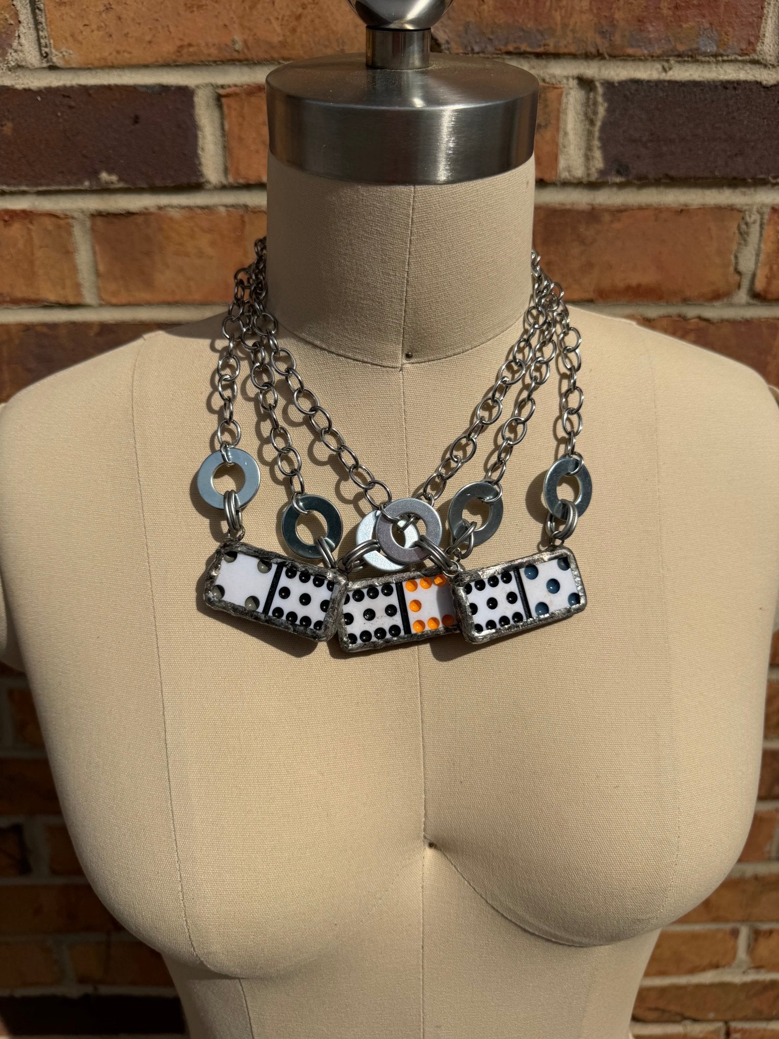 Domino Necklace - Plain Back Stainless - ivyandlavyboutique ivyandlavyboutique