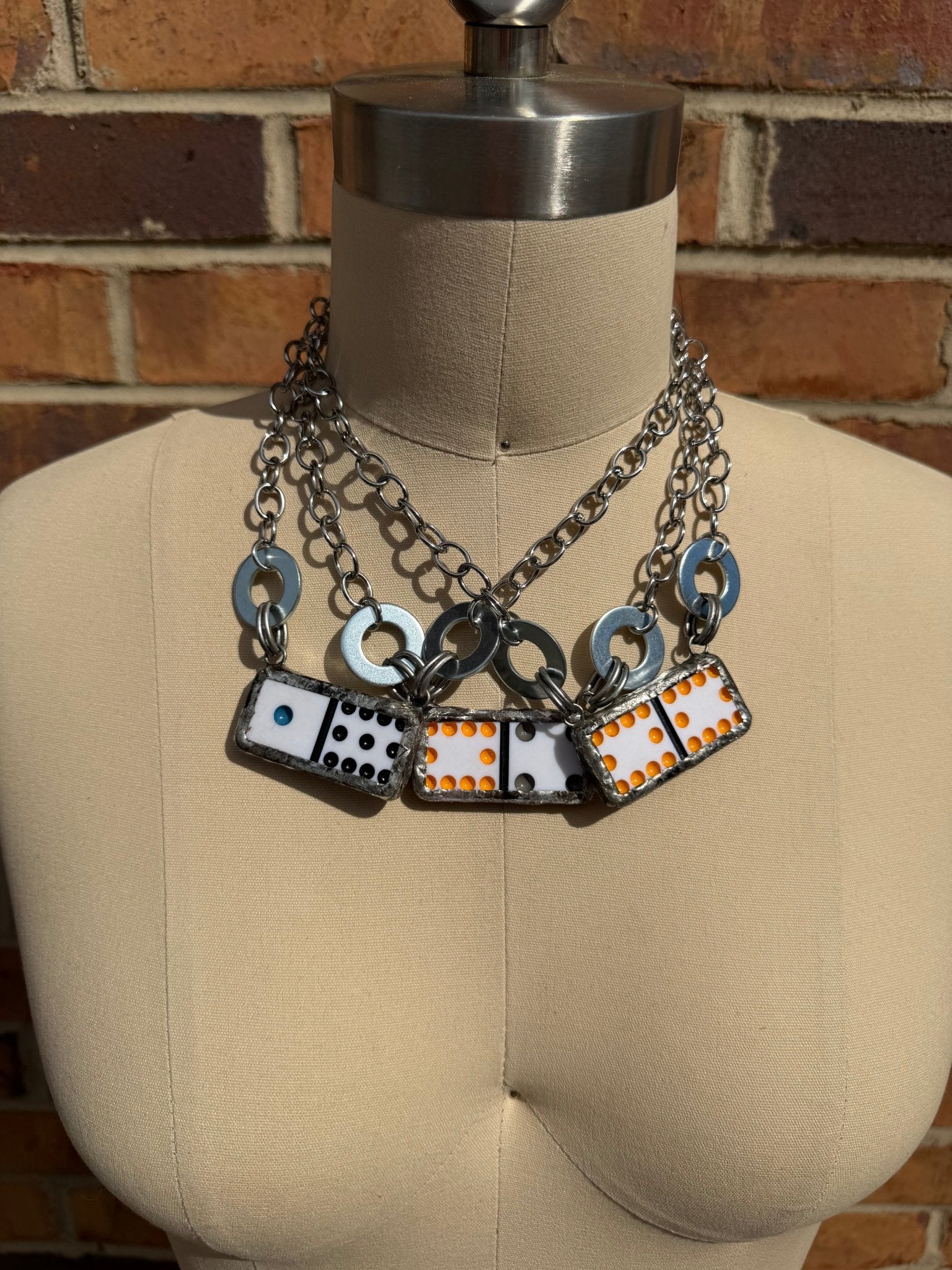 Domino Necklace - Plain Back Stainless - ivyandlavyboutique ivyandlavyboutique
