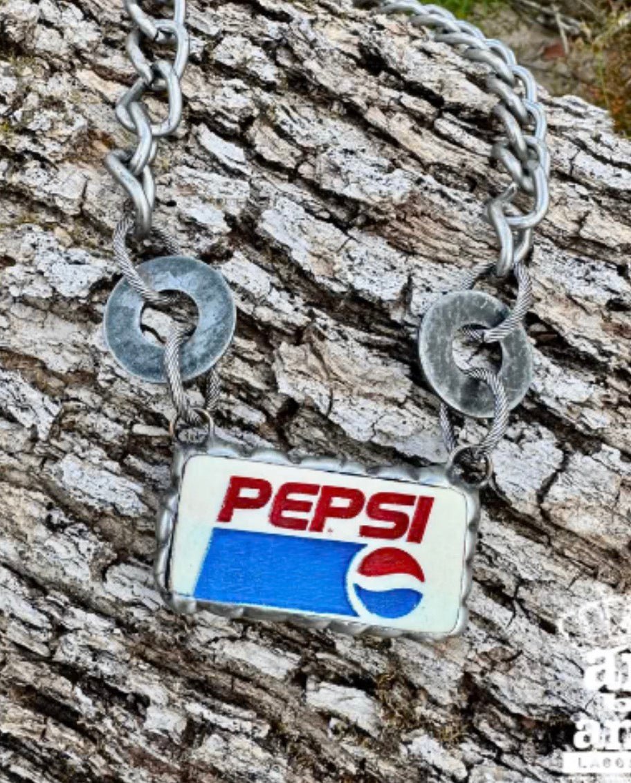 Dominos Pepsi Necklace - ivyandlavyboutique Art by Amy