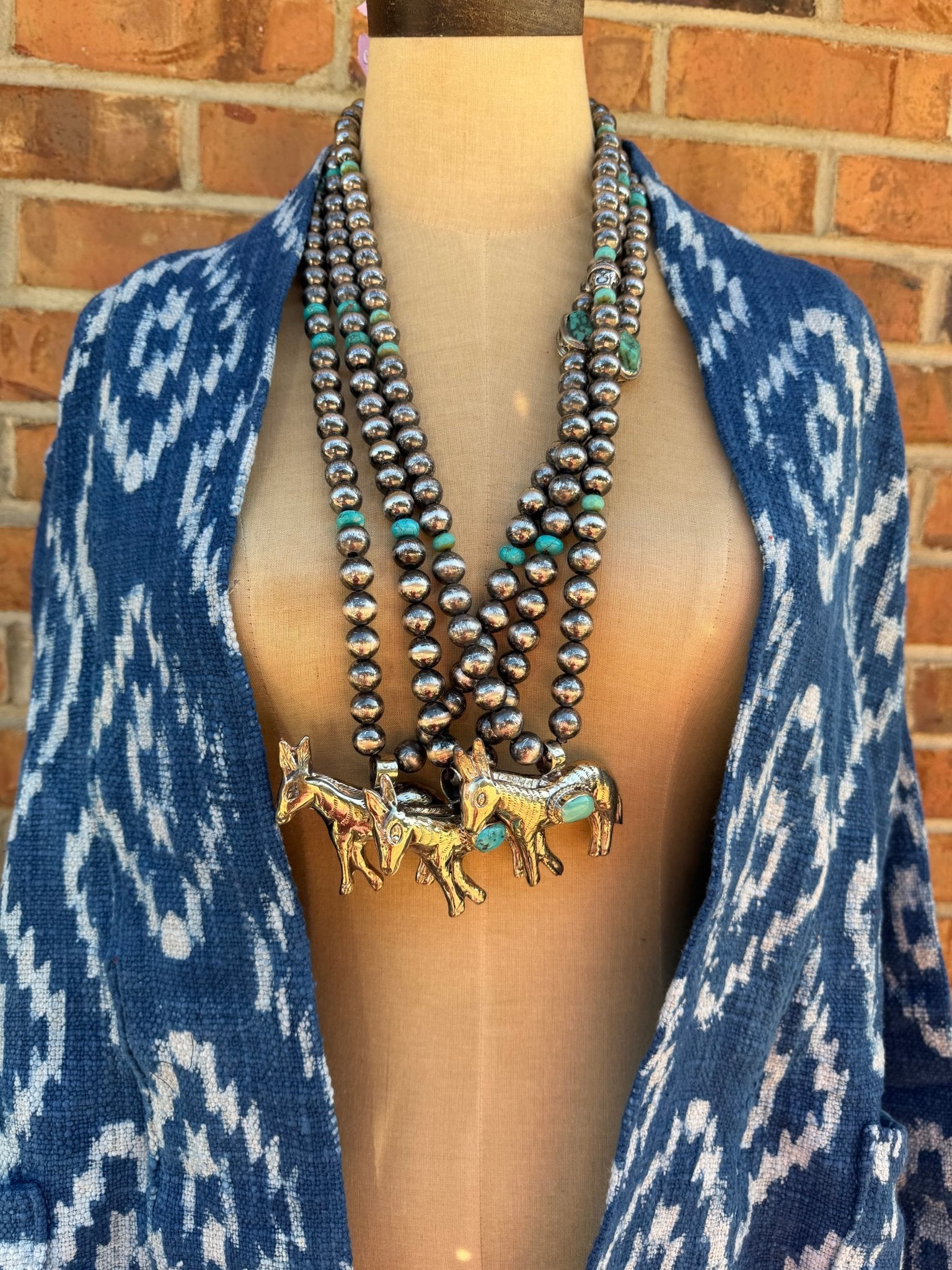 Donkey on the Run Necklace - ivyandlavyboutique Art by Amy