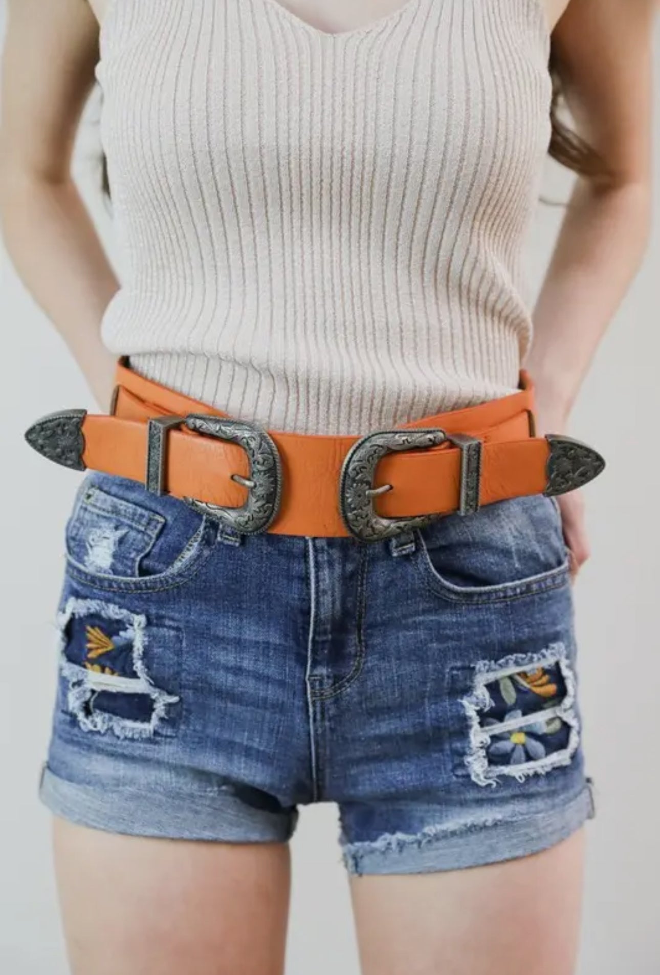 Double Western Faux Leather Waist Belt - ivyandlavyboutique Leto Accessories