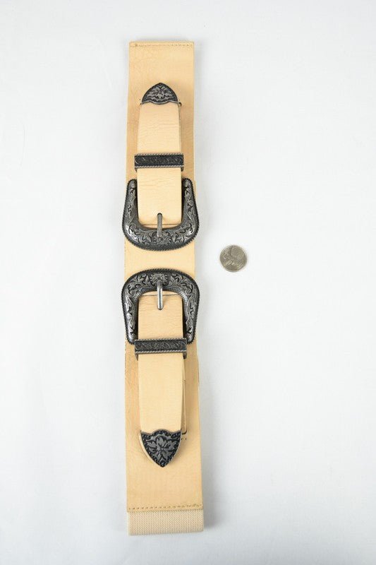 Double Western Faux Leather Waist Belt - ivyandlavyboutique Leto Accessories