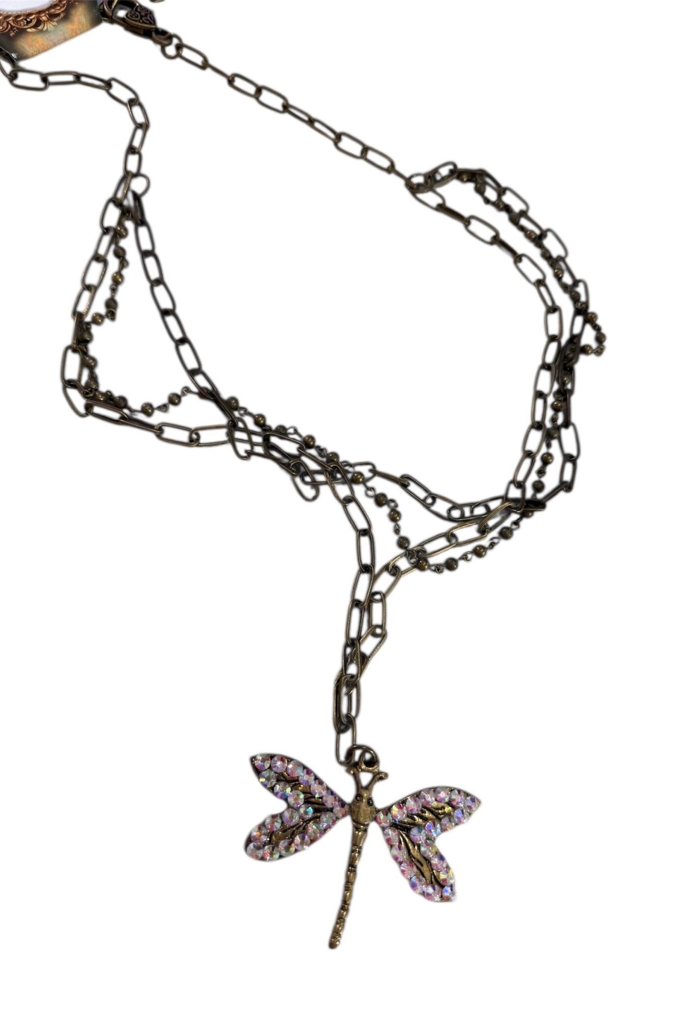 Dragonfly Necklace - ivyandlavyboutique Art by Amy