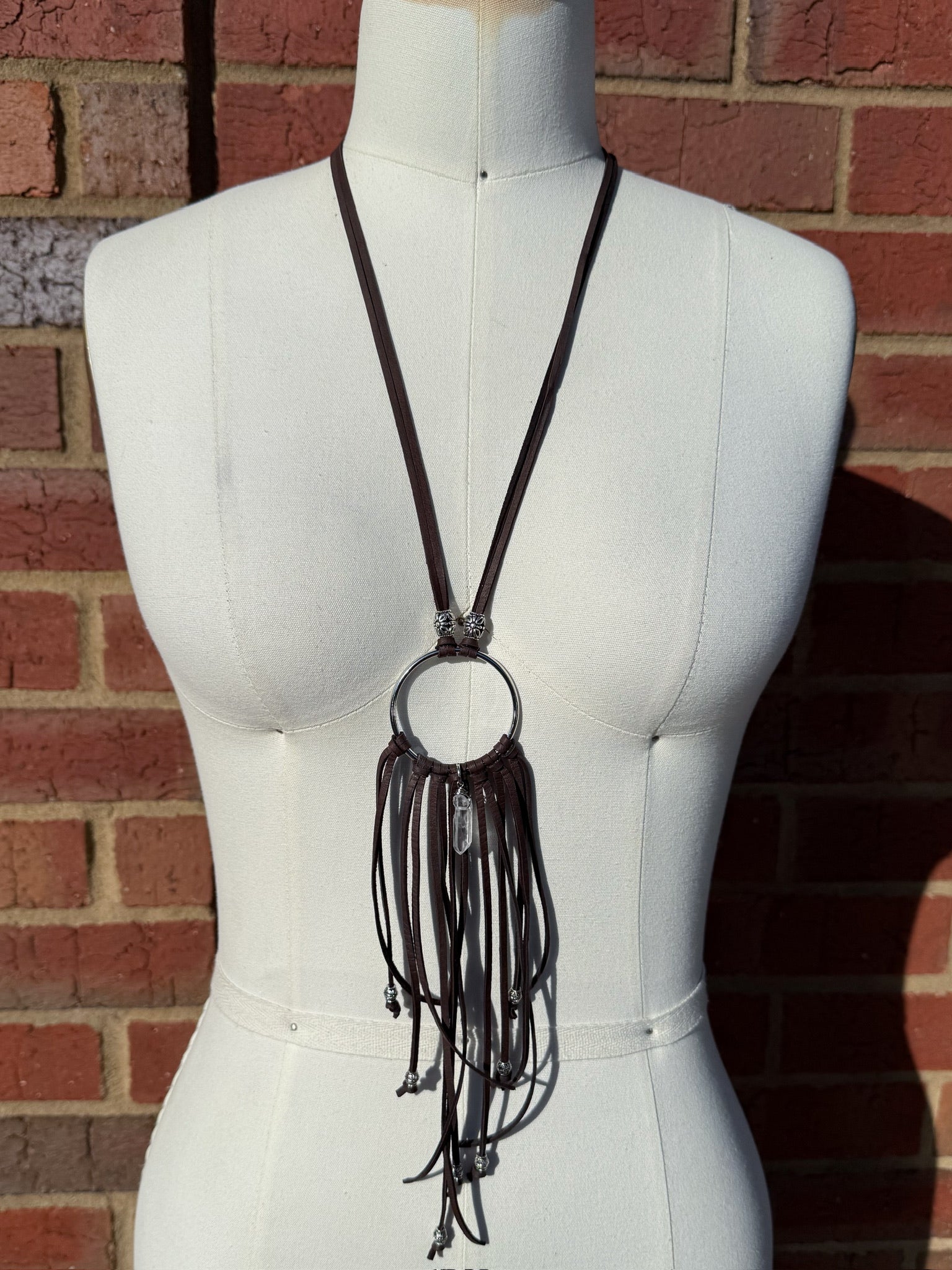 Dream Catcher Quartz Long Layering Necklace - ivyandlavyboutique Spirit Lala