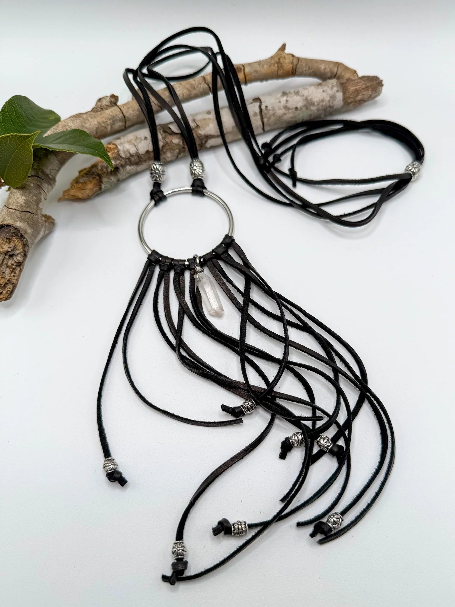 Dream Catcher Quartz Long Layering Necklace - ivyandlavyboutique Spirit Lala