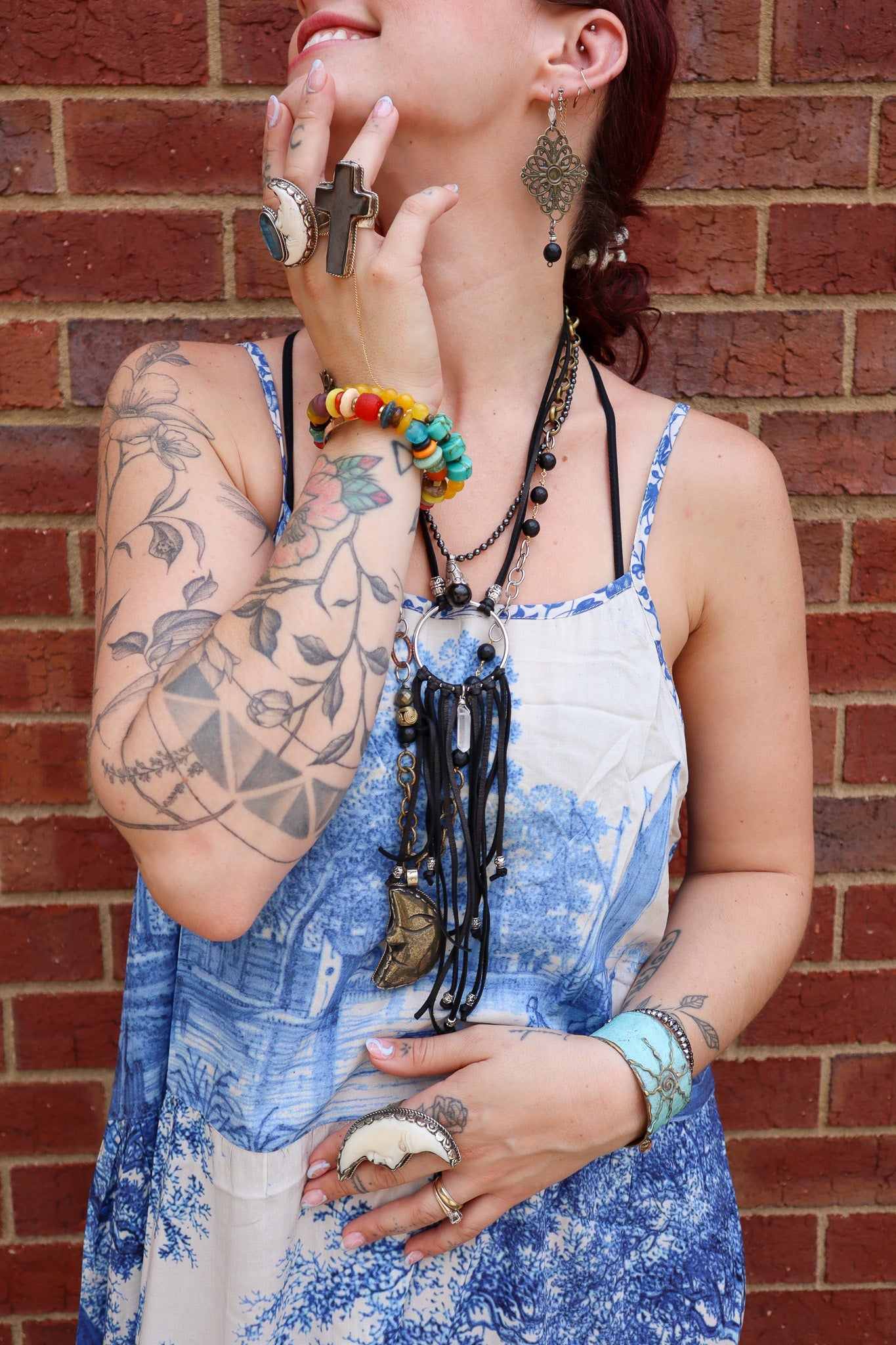 Dream Catcher Quartz Long Layering Necklace - ivyandlavyboutique Spirit Lala