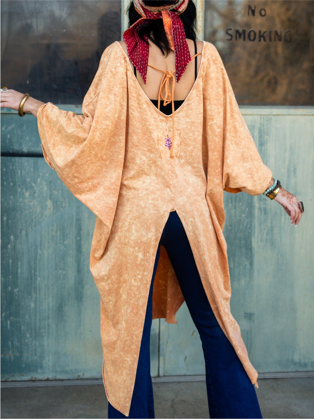 Dream Split Sun Printed Muu Tee - ivyandlavyboutique Kantha Bea