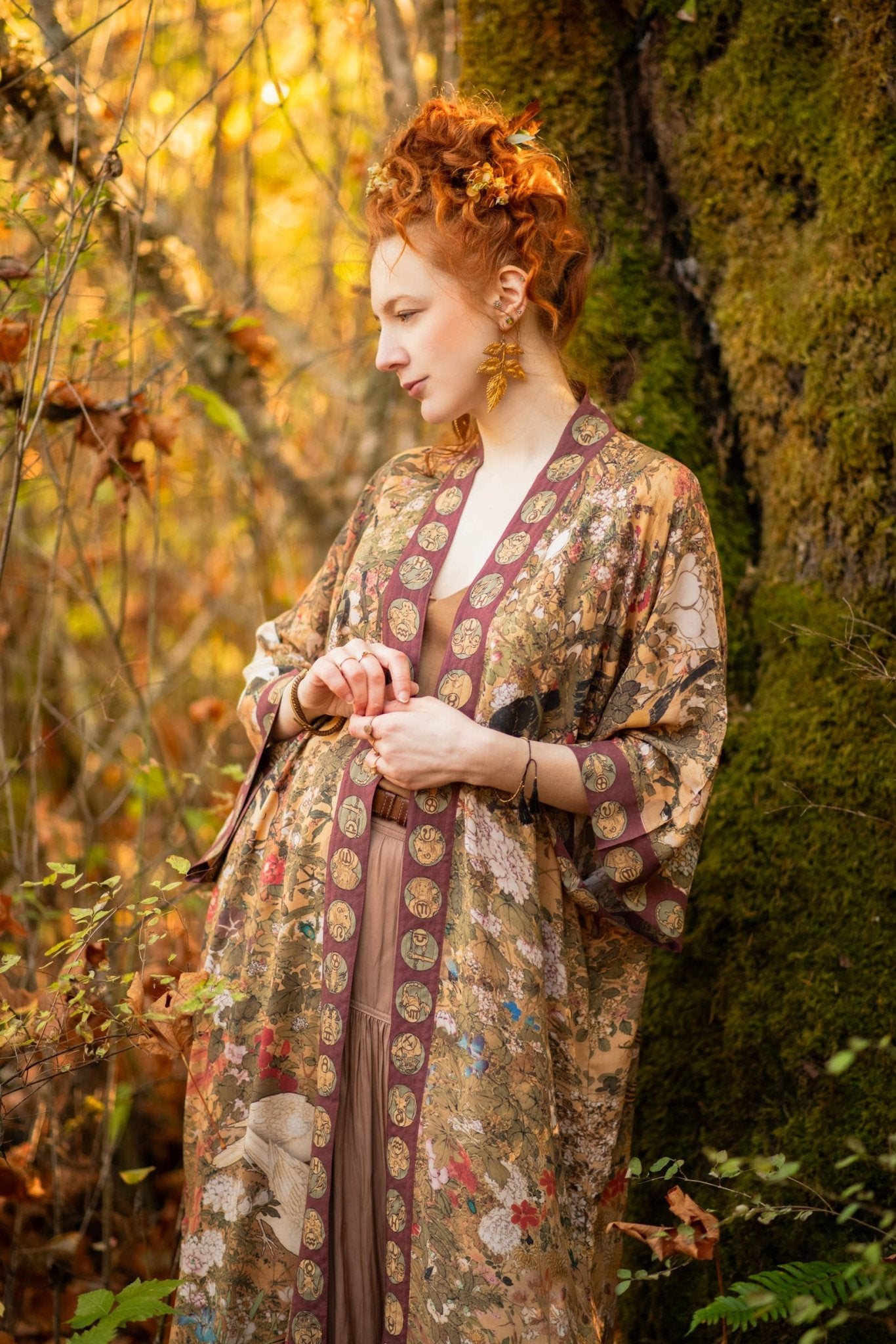 Dream Weaver Opera Duster Kimono Robe w/ Zodiac Signs - ivyandlavyboutique Market of Stars