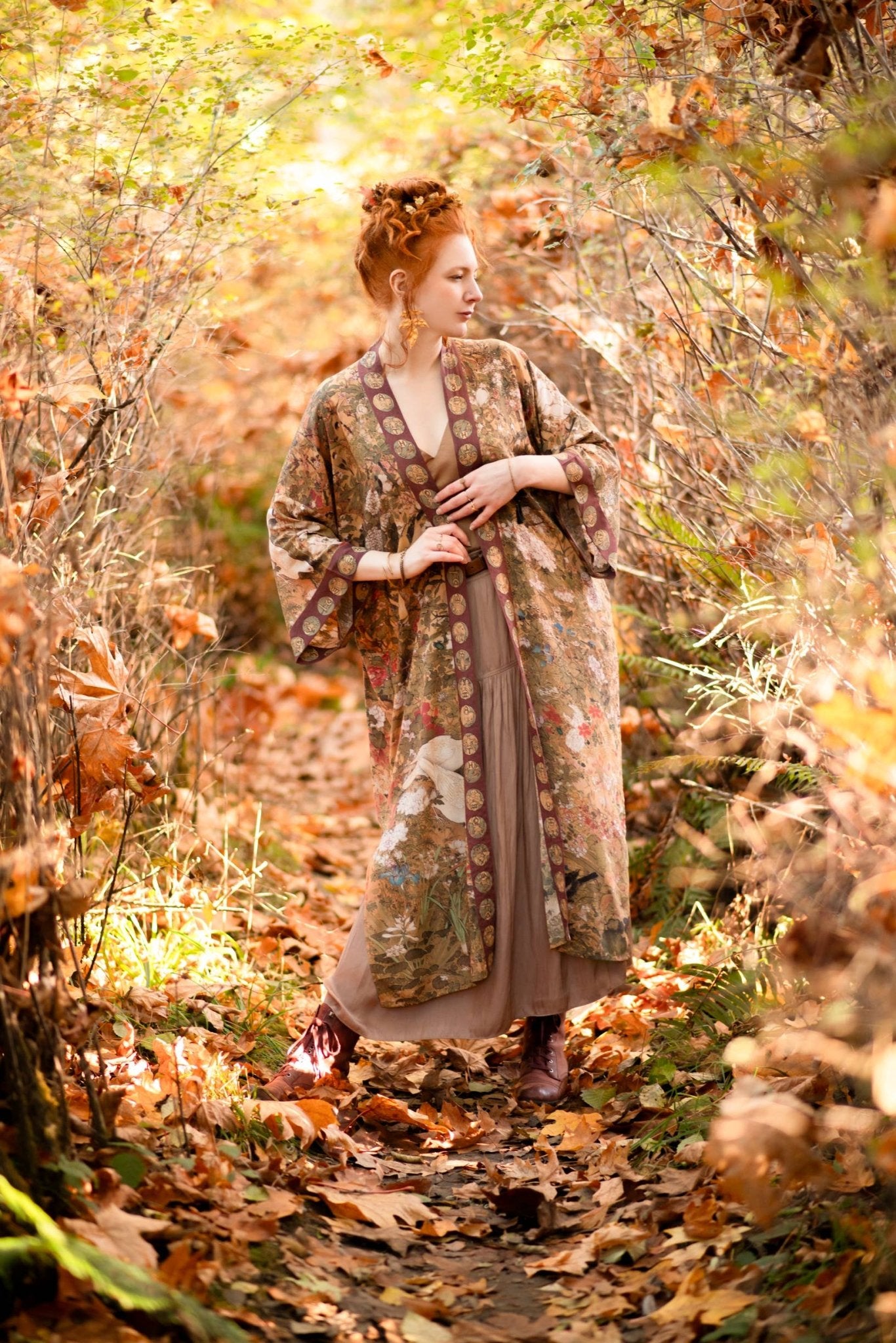 Dream Weaver Opera Duster Kimono Robe w/ Zodiac Signs - ivyandlavyboutique Market of Stars