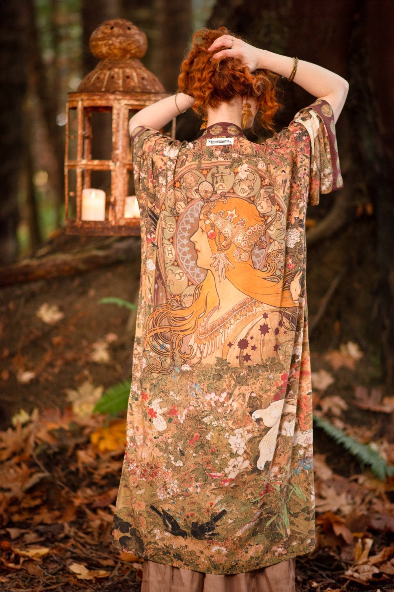 Dream Weaver Opera Duster Kimono Robe w/ Zodiac Signs - ivyandlavyboutique Market of Stars