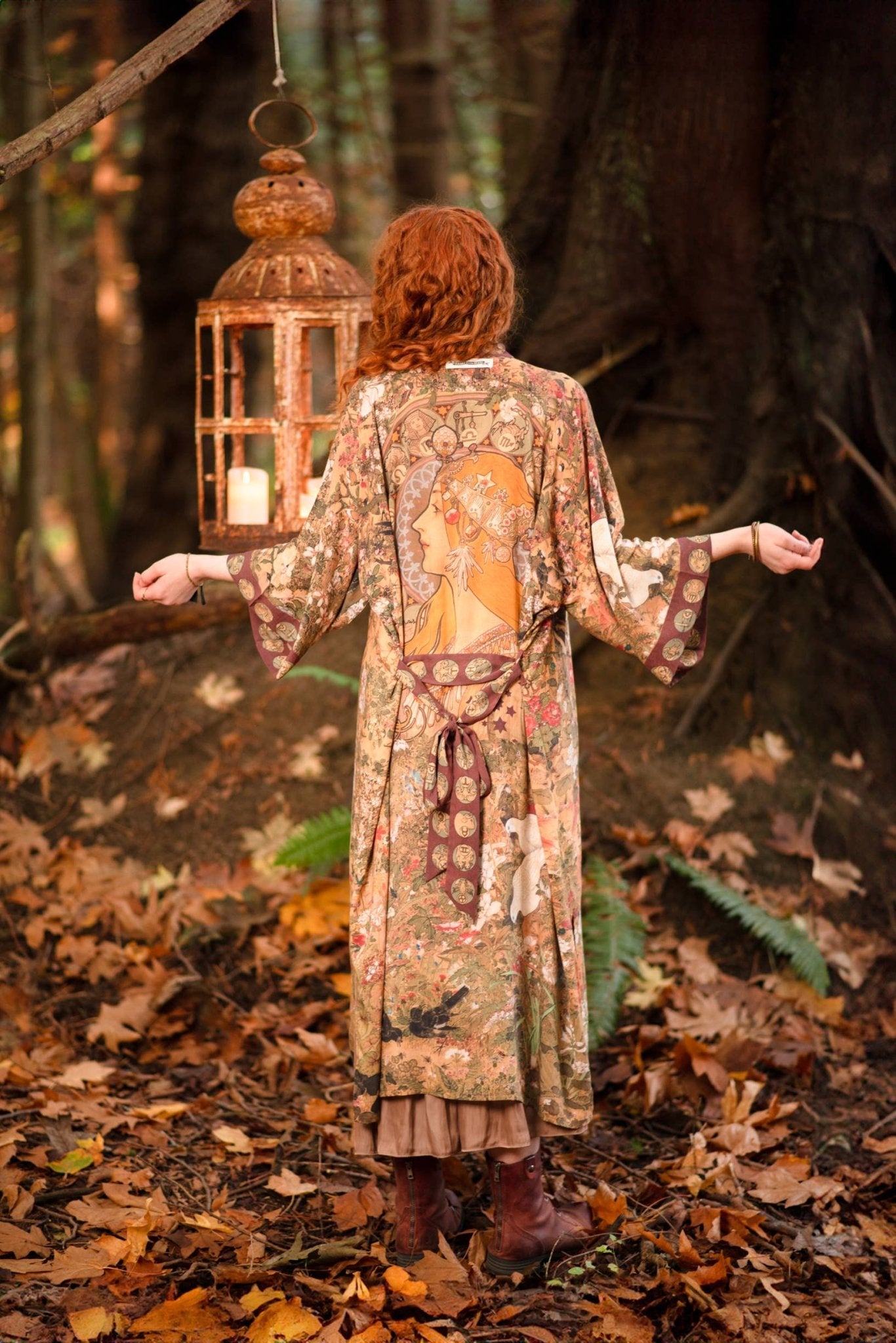 Dream Weaver Opera Duster Kimono Robe w/ Zodiac Signs - ivyandlavyboutique Market of Stars