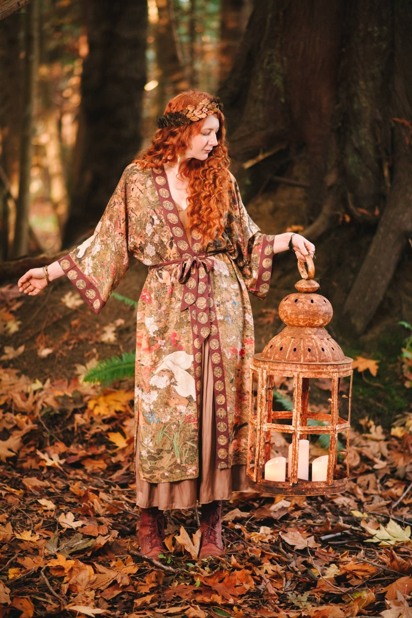 Dream Weaver Opera Duster Kimono Robe w/ Zodiac Signs - ivyandlavyboutique Market of Stars