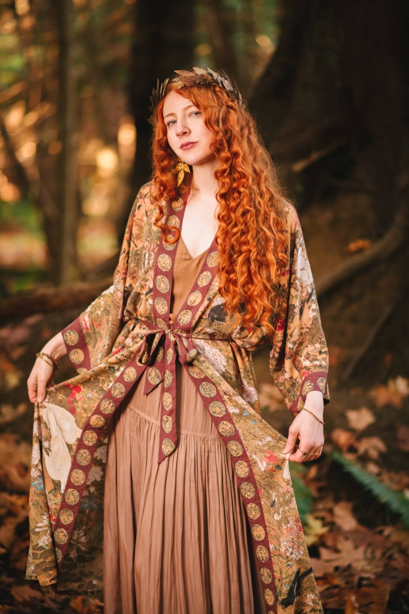 Dream Weaver Opera Duster Kimono Robe w/ Zodiac Signs - ivyandlavyboutique Market of Stars