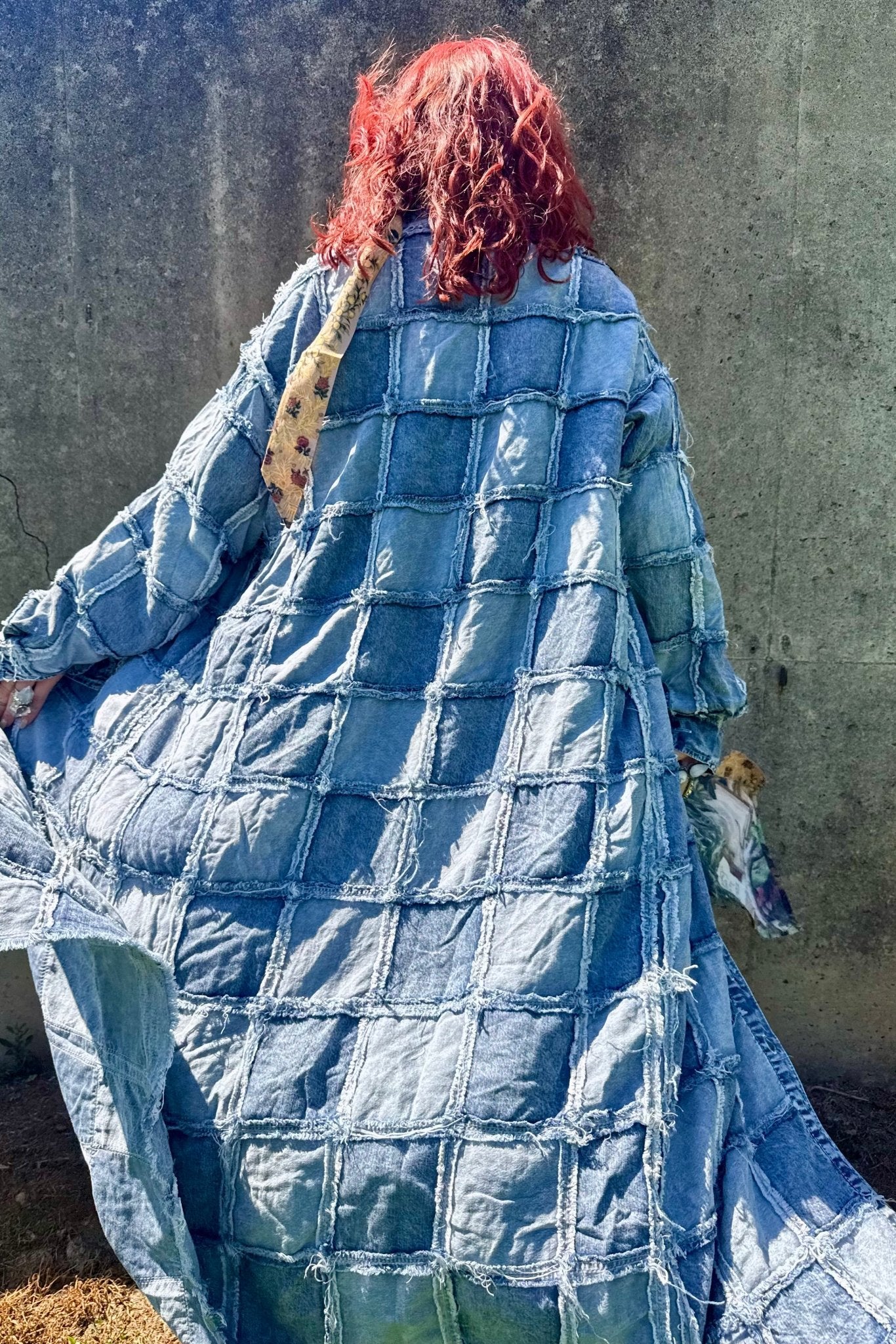 Dreamer Patched Denim Dress/ Duster - ivyandlavyboutique Oli & Hali