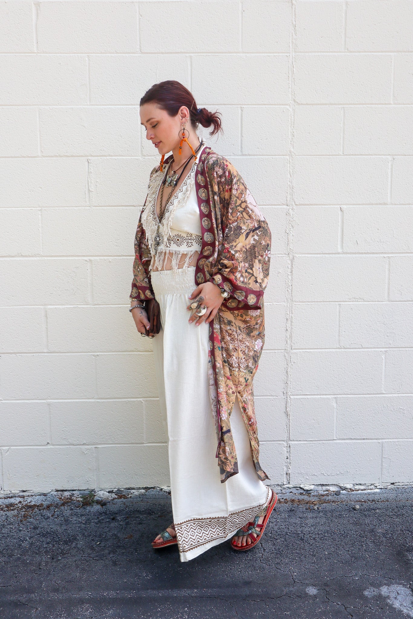 Dreamweaver Bamboo Bohemian Kimono with Zodiac Signs - ivyandlavyboutique Market of Stars