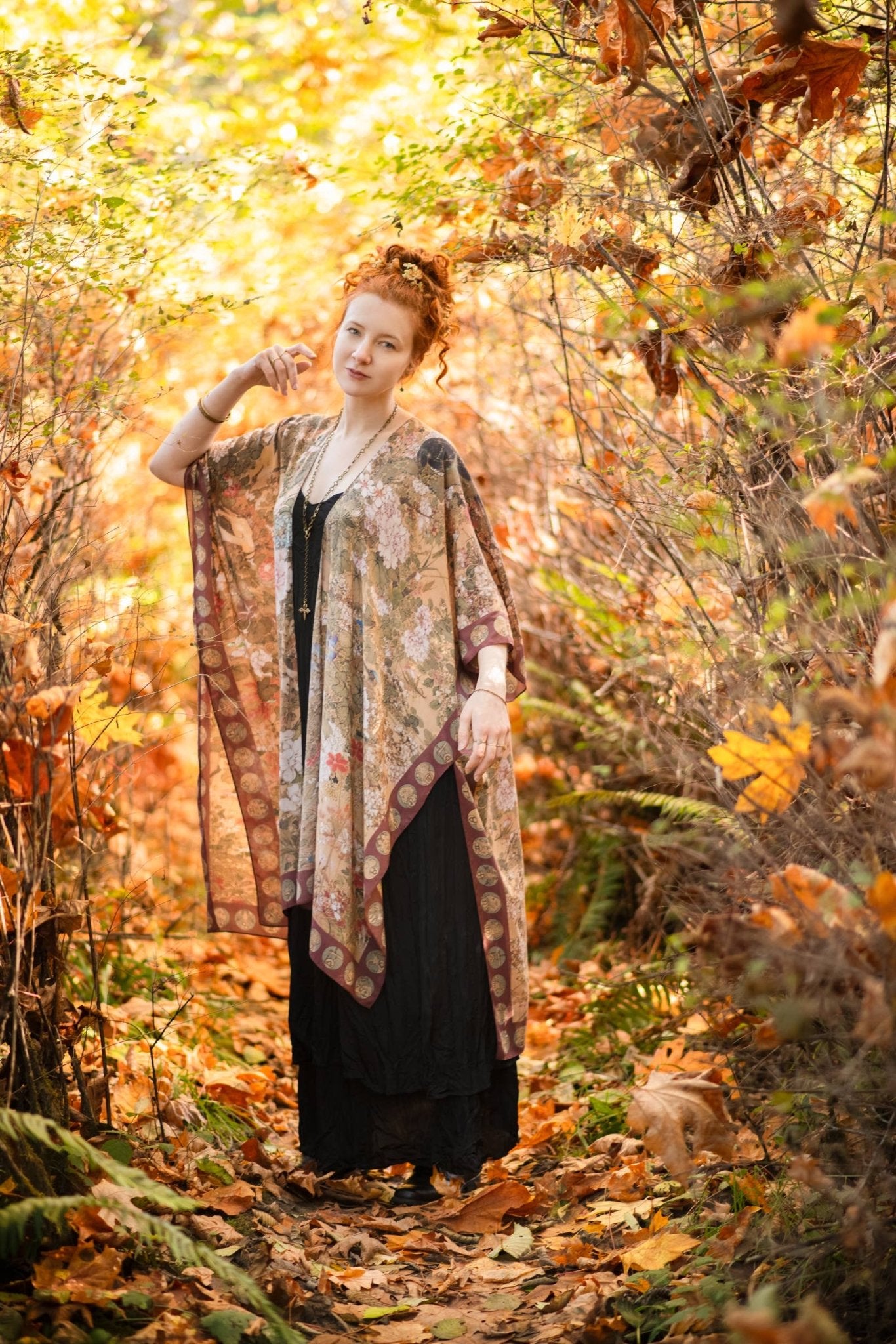 Dreamweaver Bamboo Bohemian Kimono with Zodiac Signs - ivyandlavyboutique Market of Stars