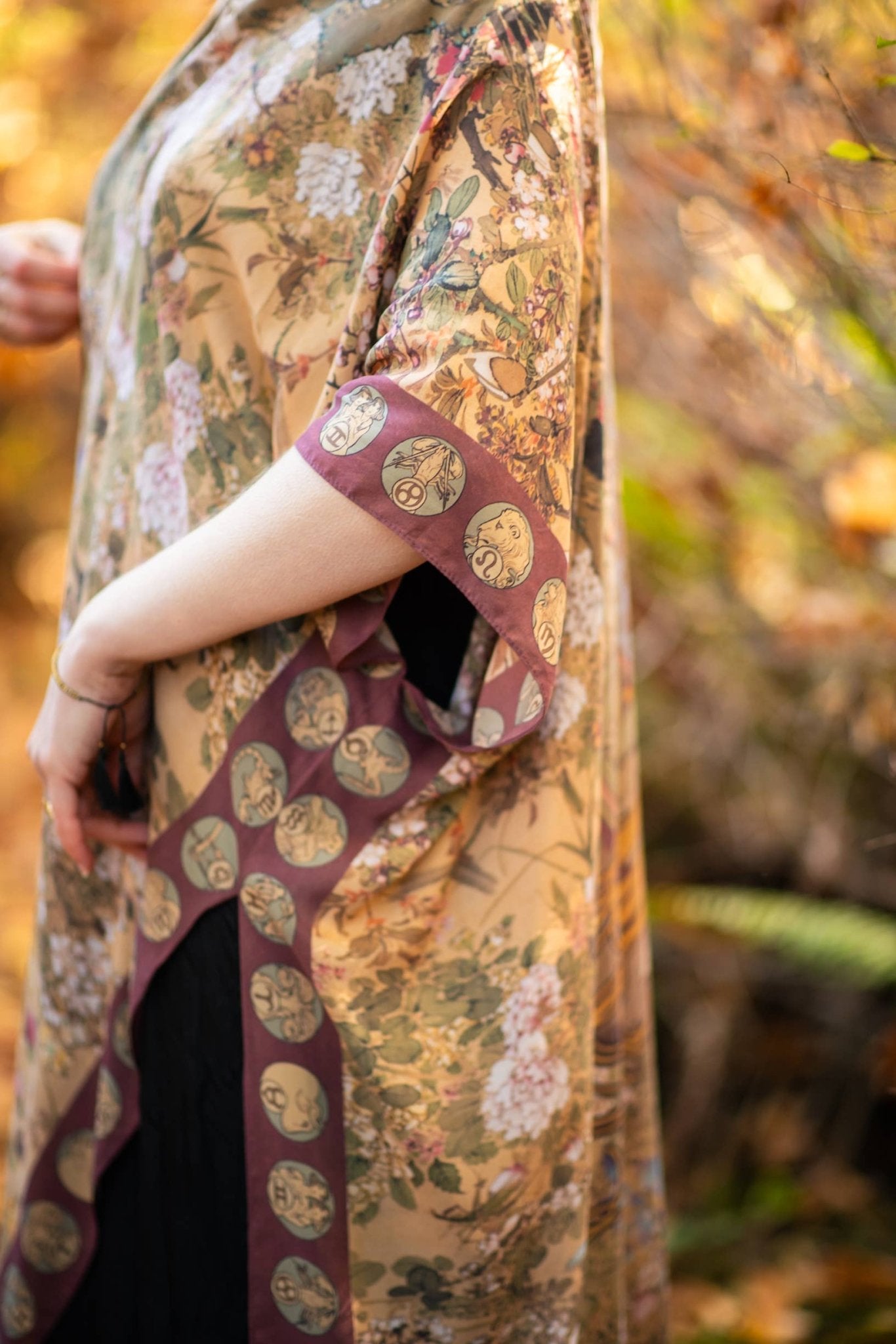 Dreamweaver Bamboo Bohemian Kimono with Zodiac Signs - ivyandlavyboutique Market of Stars