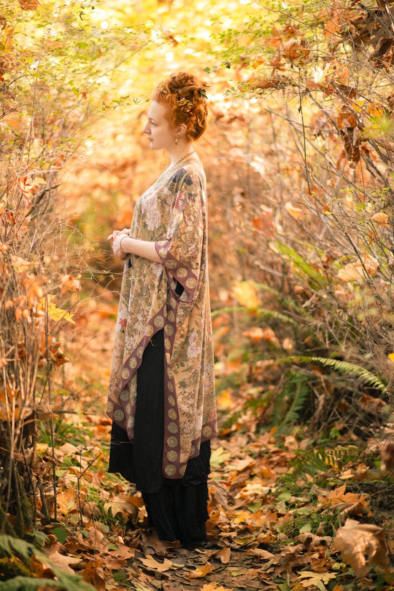 Dreamweaver Bamboo Bohemian Kimono with Zodiac Signs - ivyandlavyboutique Market of Stars