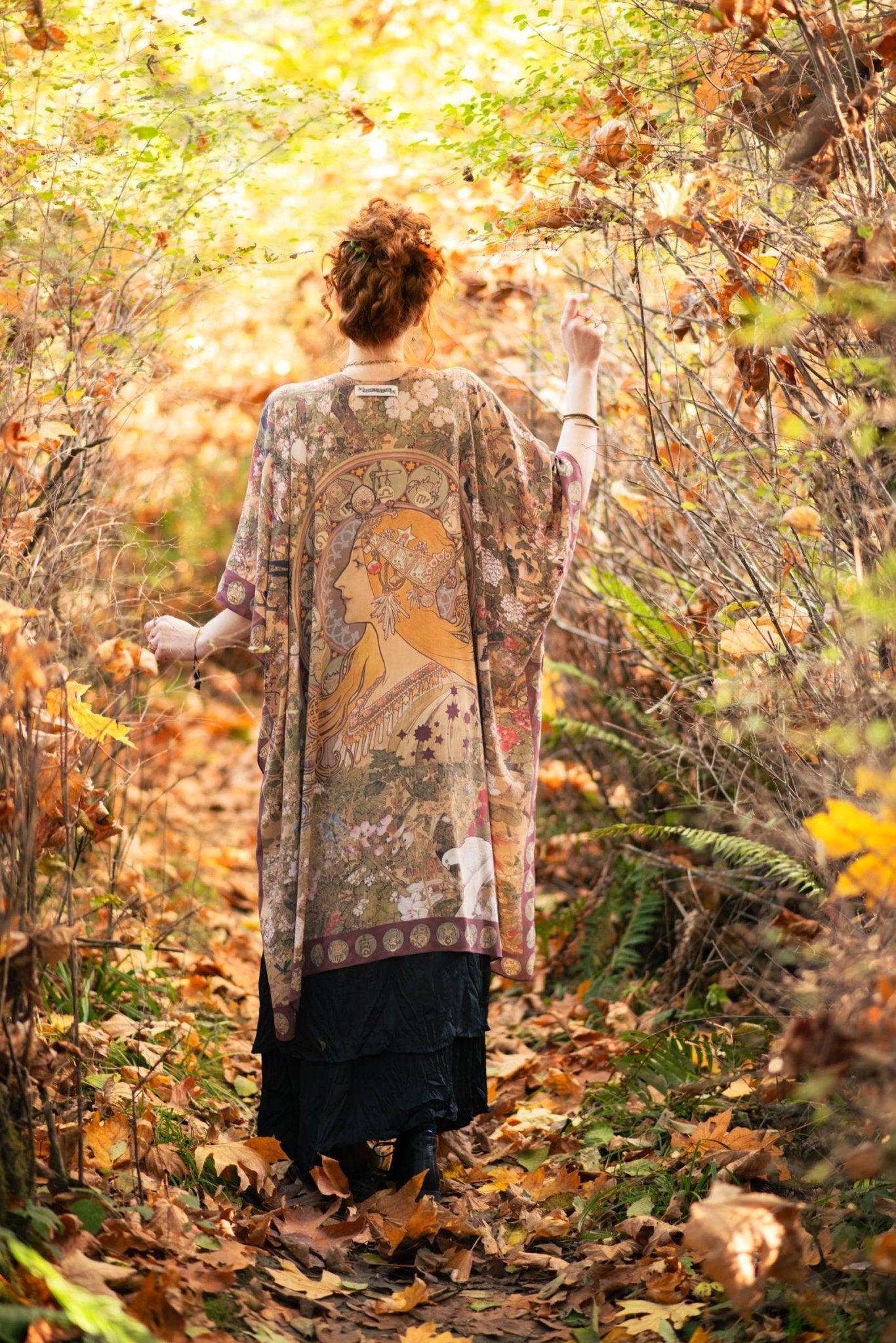 Dreamweaver Bamboo Bohemian Kimono with Zodiac Signs - ivyandlavyboutique Market of Stars