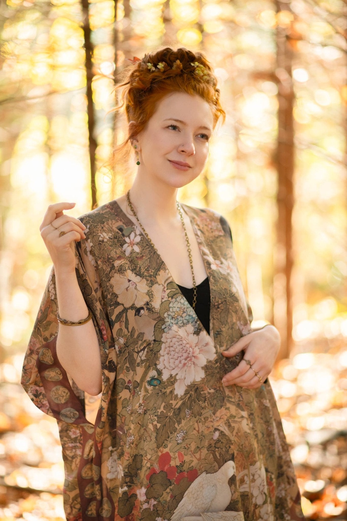 Dreamweaver Bamboo Bohemian Kimono with Zodiac Signs - ivyandlavyboutique Market of Stars