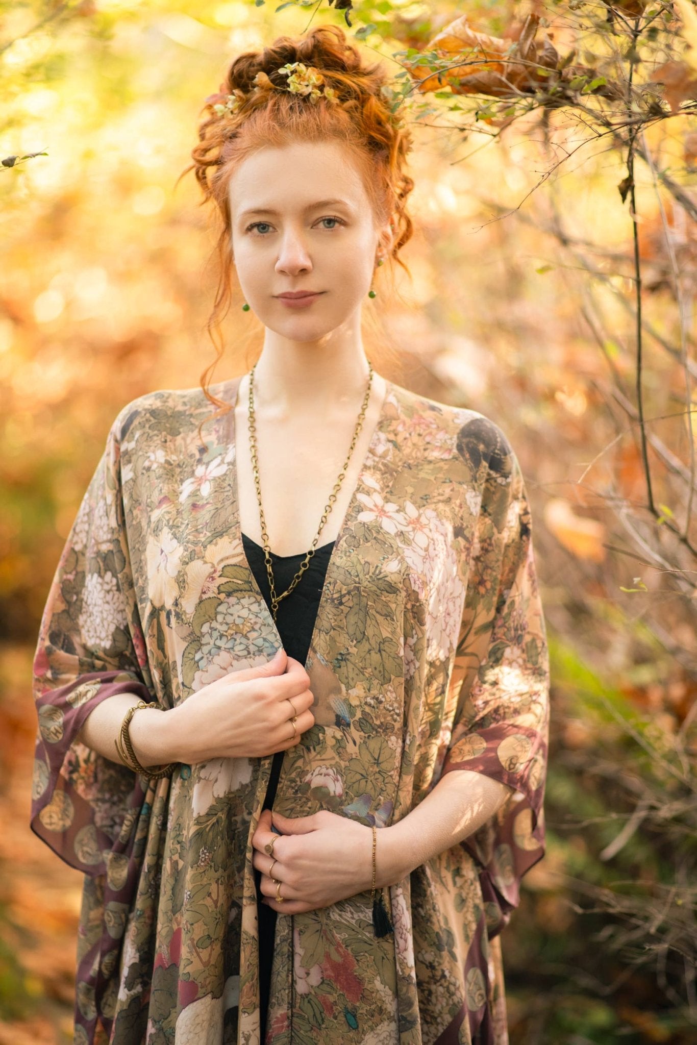 Dreamweaver Bamboo Bohemian Kimono with Zodiac Signs - ivyandlavyboutique Market of Stars