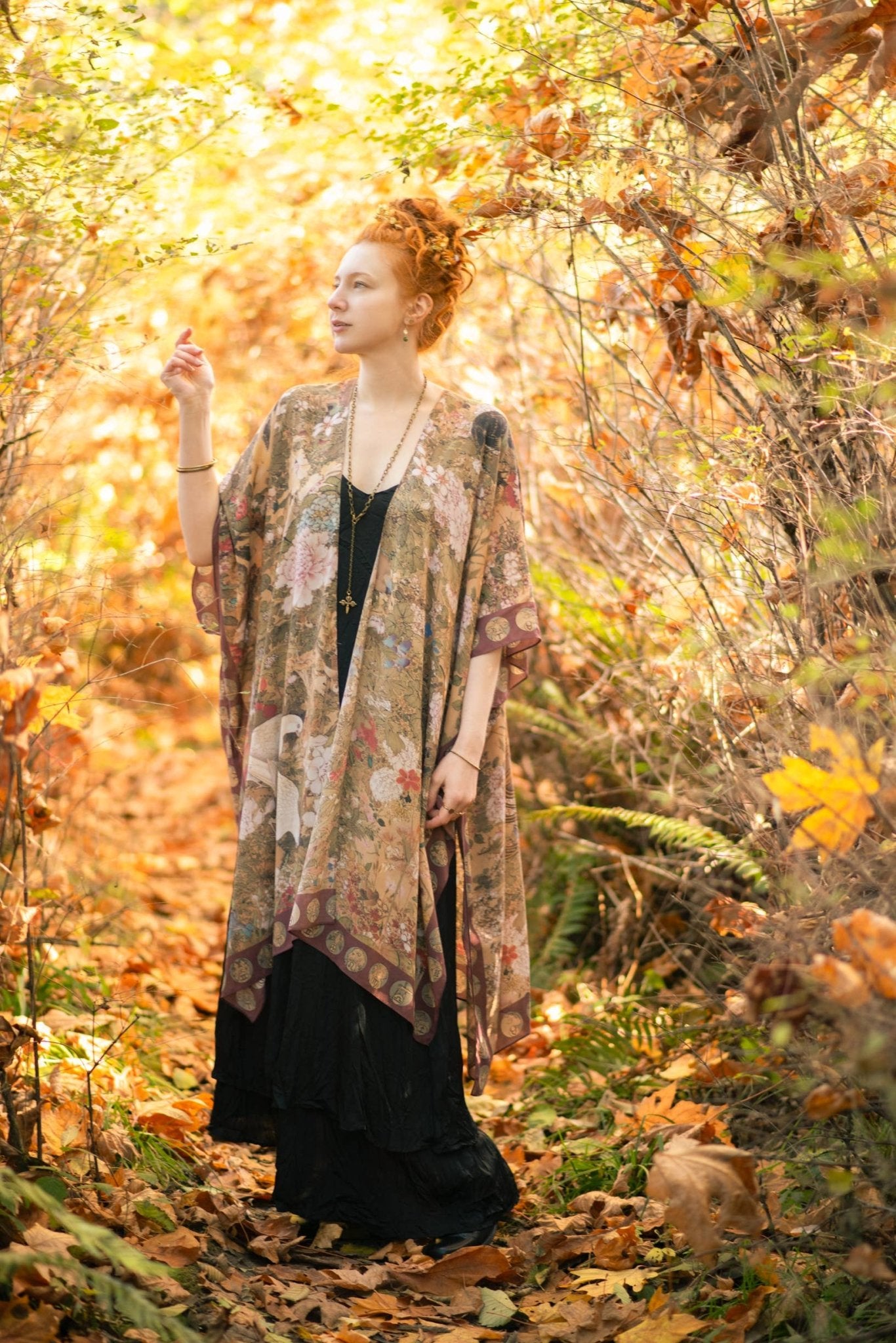 Dreamweaver Bamboo Bohemian Kimono with Zodiac Signs - ivyandlavyboutique Market of Stars