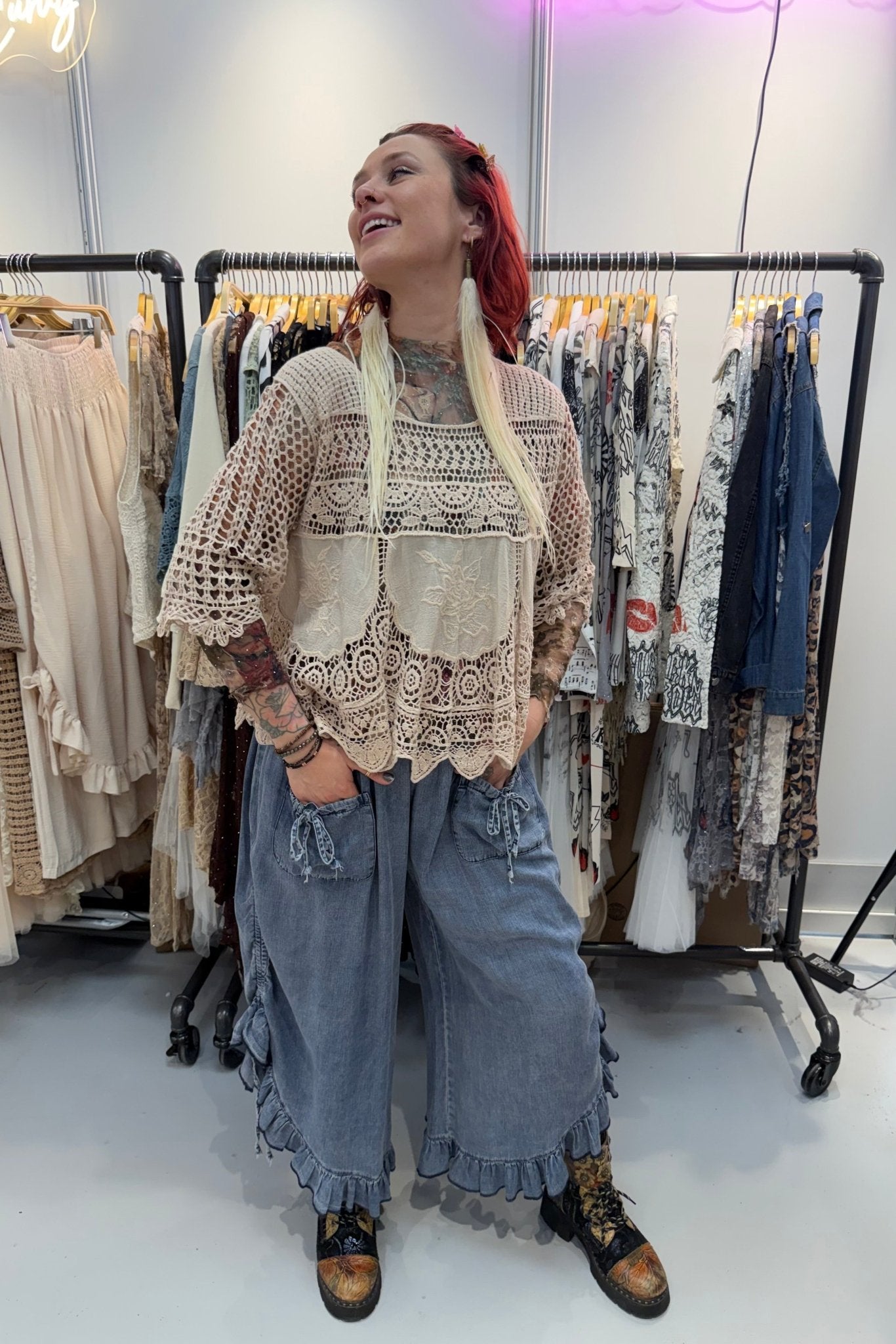 Easy Breezy Top - Ols - 4819 - ivyandlavyboutique Origami Apparel ~ Lace and Crochet inspired