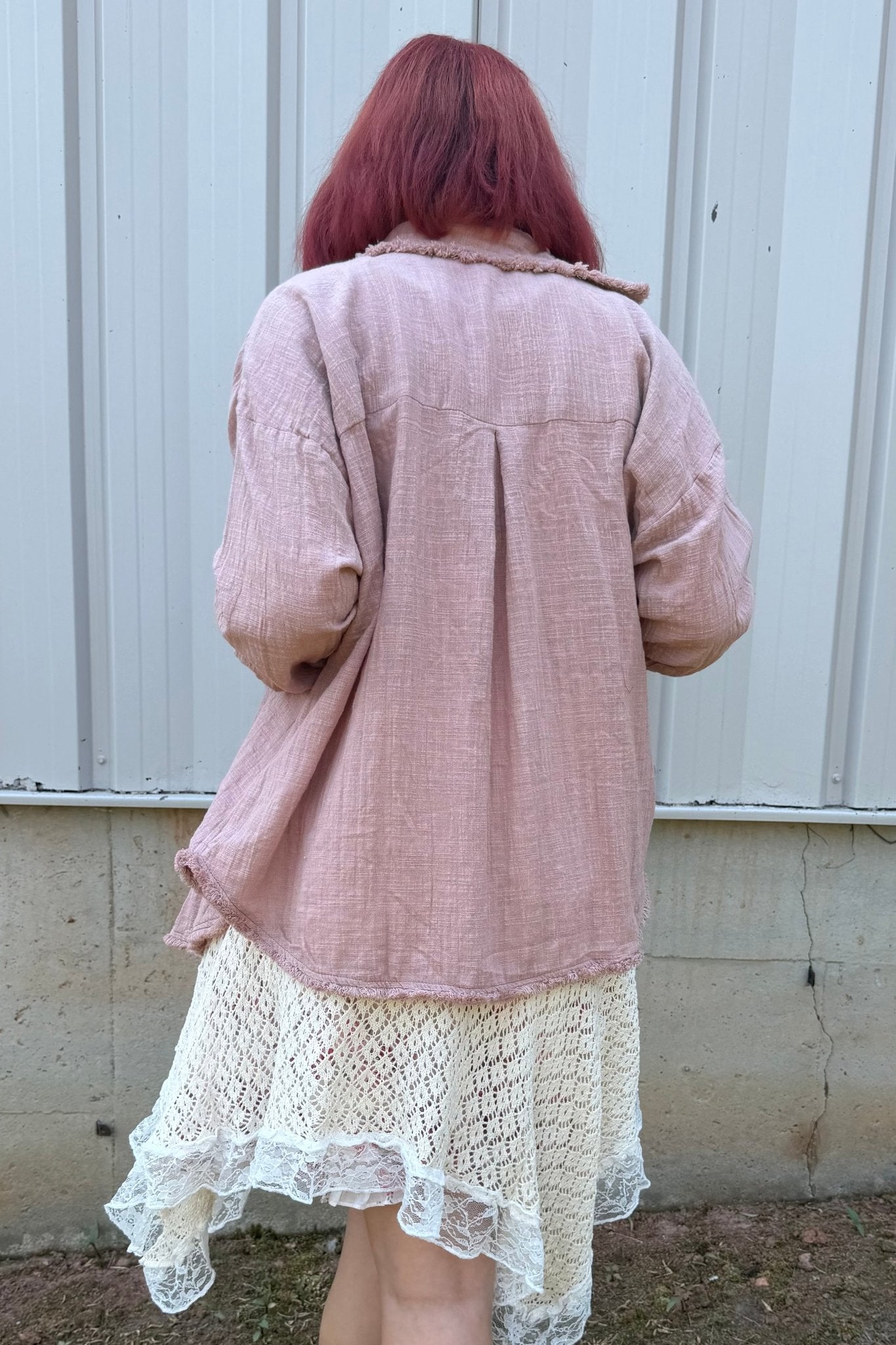Easy Days Cotton Blend Botton Down - ivyandlavyboutique Karma Highway
