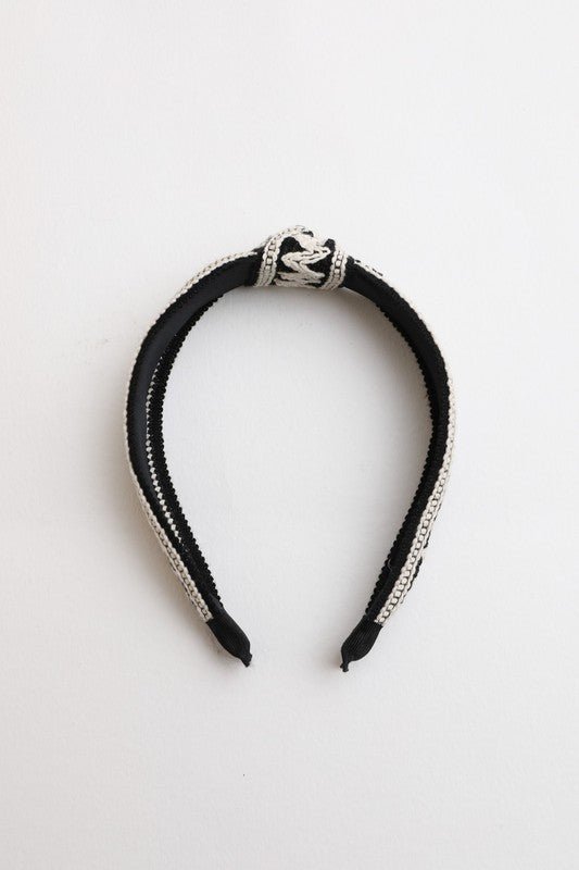 Embroidered Stitch Boho Knotted Headband - ivyandlavyboutique Leto Accessories