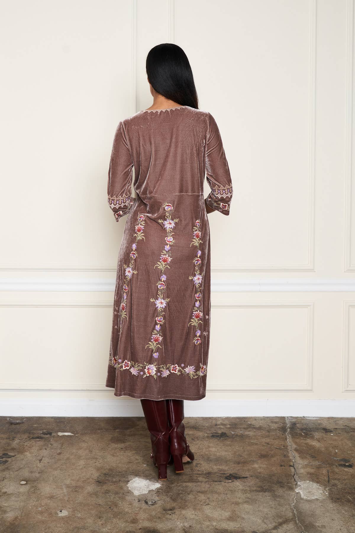 Embroidered Velvet Pull - Over Dress - ivyandlavyboutique Paparazzi