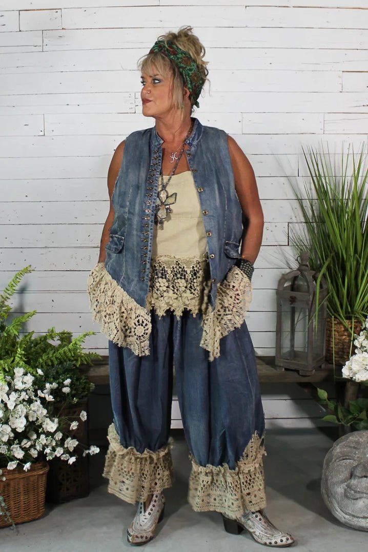 Enchanted Bloomers Chambray - ivyandlavyboutique Jaded Gypsy