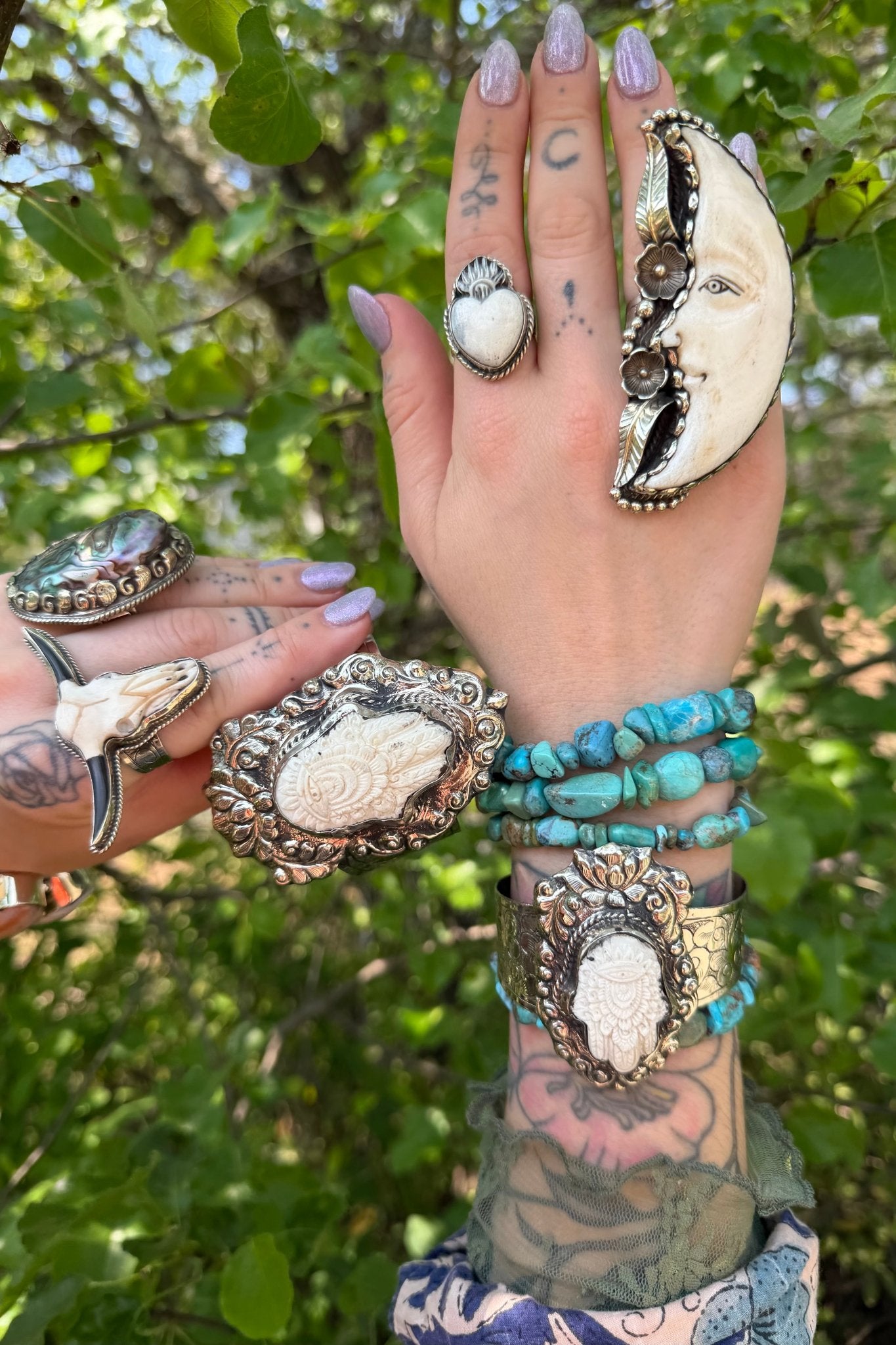 Epic Cuff Bracelet Hamsa Hand - ivyandlavyboutique ivyandlavyboutique