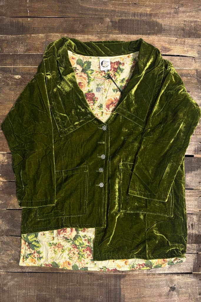 Evening Whisper Velvet Jacket - Chartreuse - ivyandlavyboutique Jaded Gypsy