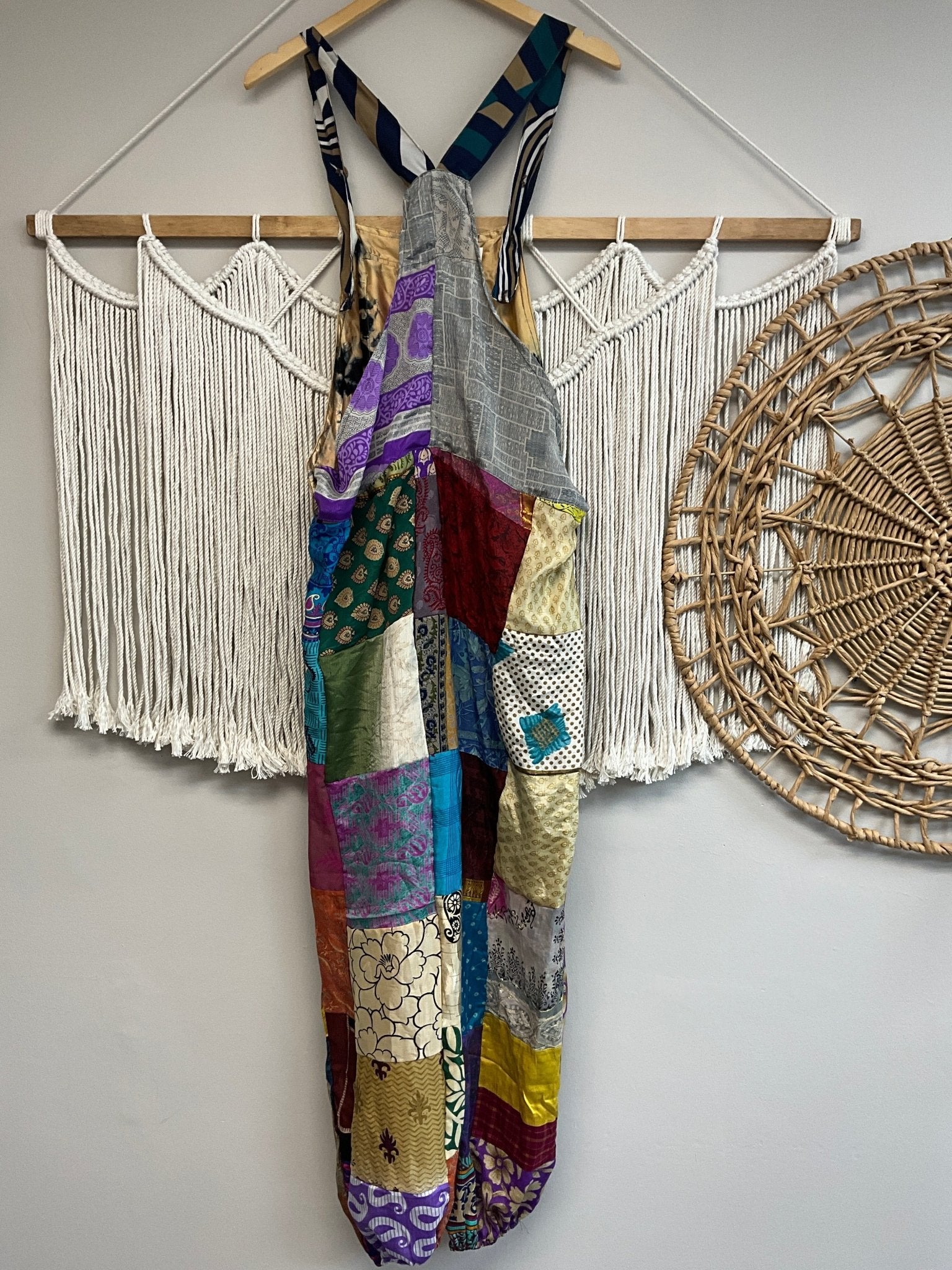 Evergreen Silk Patched Jumpsuit Jogger 6 SALE - ivyandlavyboutique ivyandlavyboutique