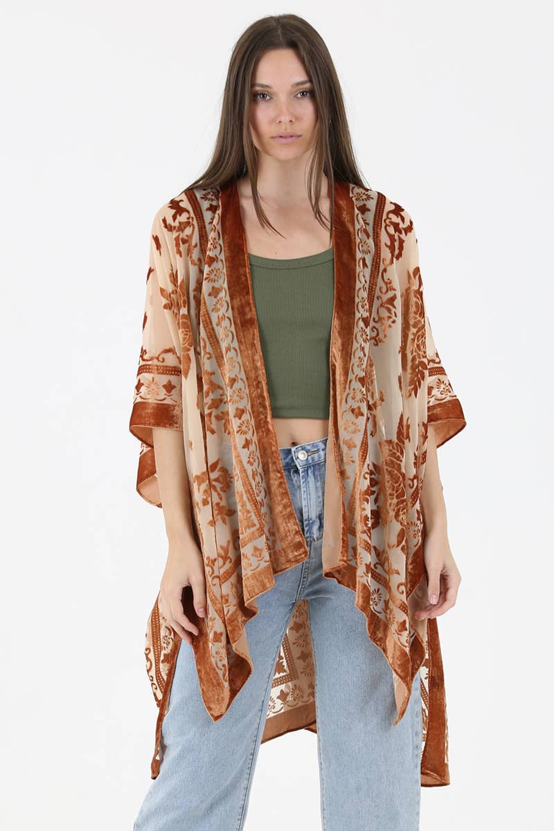 Everyday Cool Girl Velvet Kimono - ivyandlavyboutique ANGIE