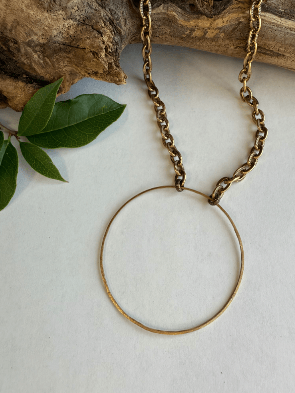 Extra Large Hoop Gold Chain Link Necklace - ivyandlavyboutique Spirit Lala