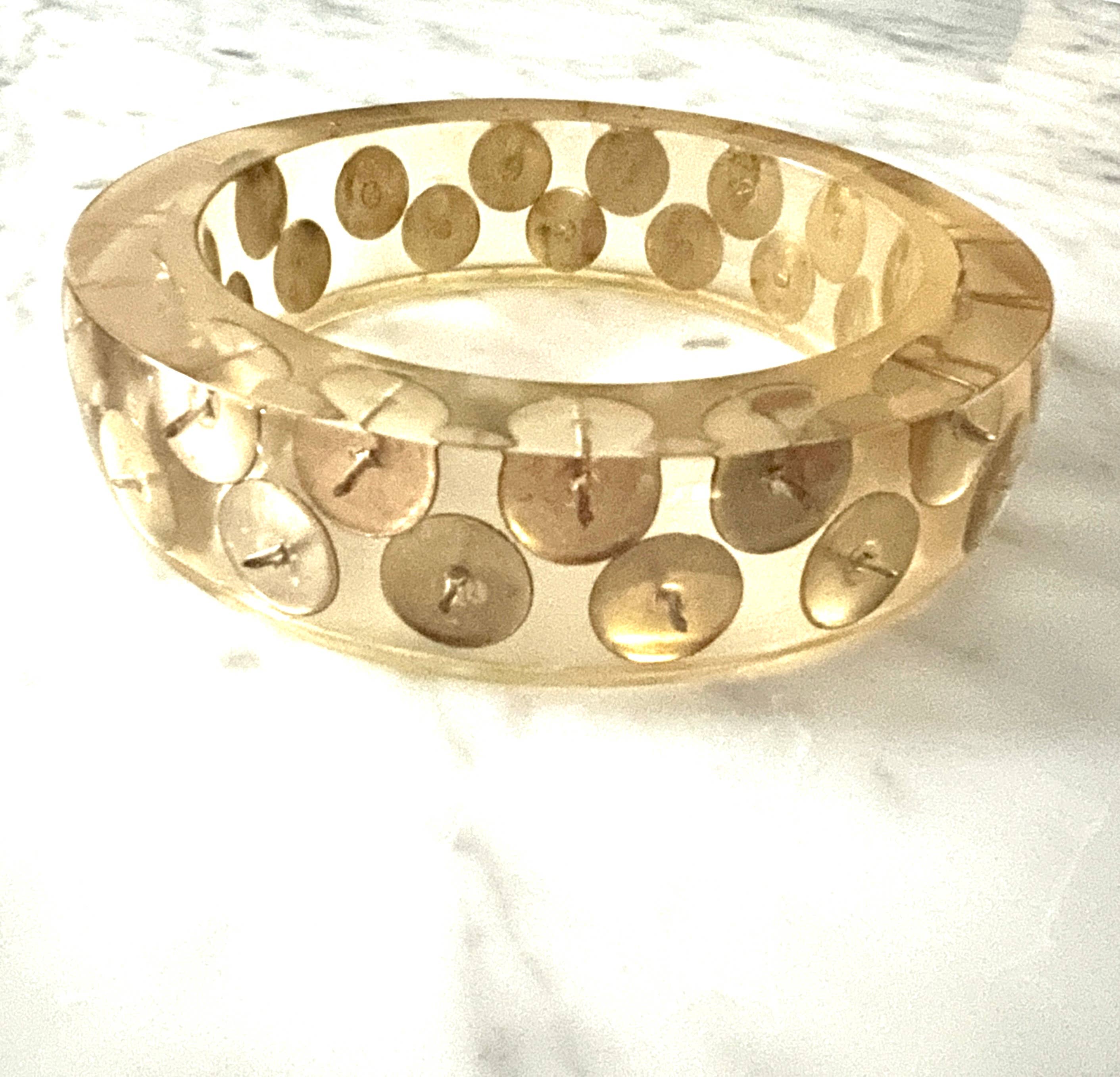 Resin thumbtack bangle